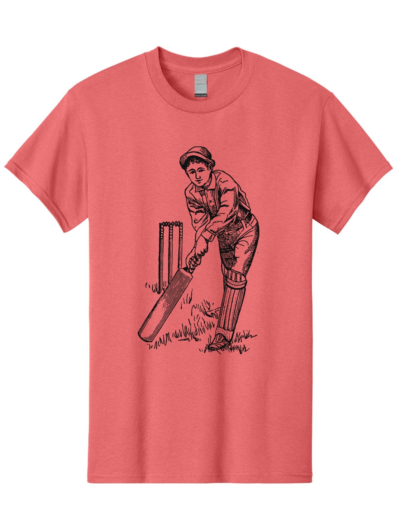 The Classic Batsman Men'S Graphic Tee, 100% Cotton, Comfortable Casual Summer Wear, Machine Washable, Cricket Player, Cricket Batsman, Cricket Bat, Cricket Wicket, Playing Cricket, Cricket Stance, Cricket Gear Aae697 14