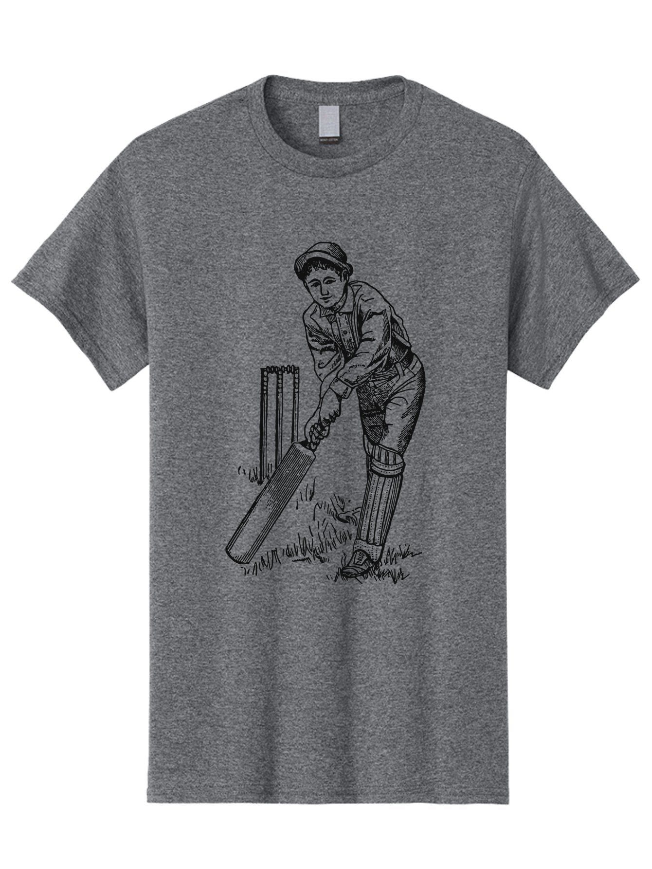 The Classic Batsman Men'S Graphic Tee, 100% Cotton, Comfortable Casual Summer Wear, Machine Washable, Cricket Player, Cricket Batsman, Cricket Bat, Cricket Wicket, Playing Cricket, Cricket Stance, Cricket Gear Aae697 13