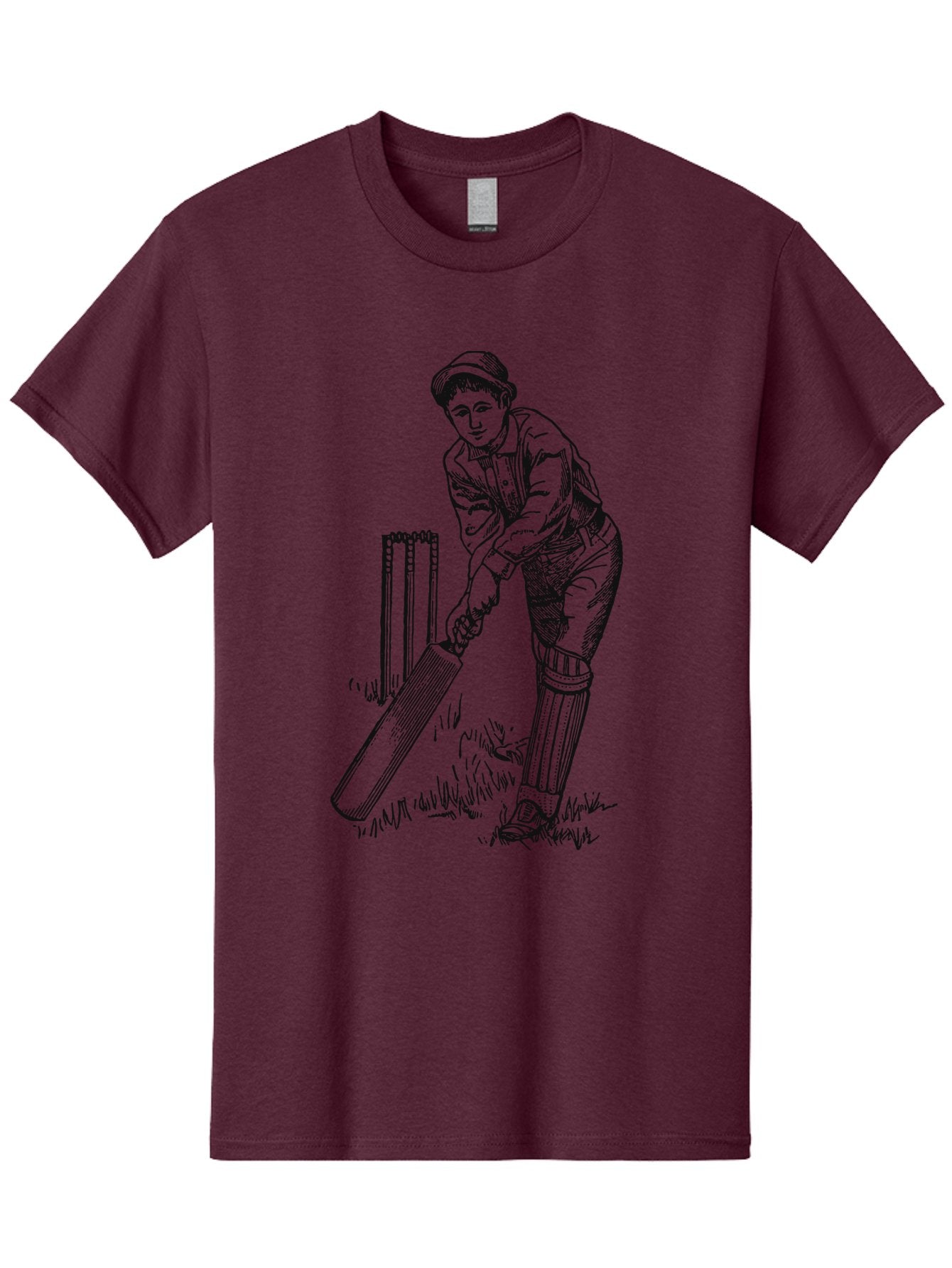 The Classic Batsman Men'S Graphic Tee, 100% Cotton, Comfortable Casual Summer Wear, Machine Washable, Cricket Player, Cricket Batsman, Cricket Bat, Cricket Wicket, Playing Cricket, Cricket Stance, Cricket Gear Aae697 8