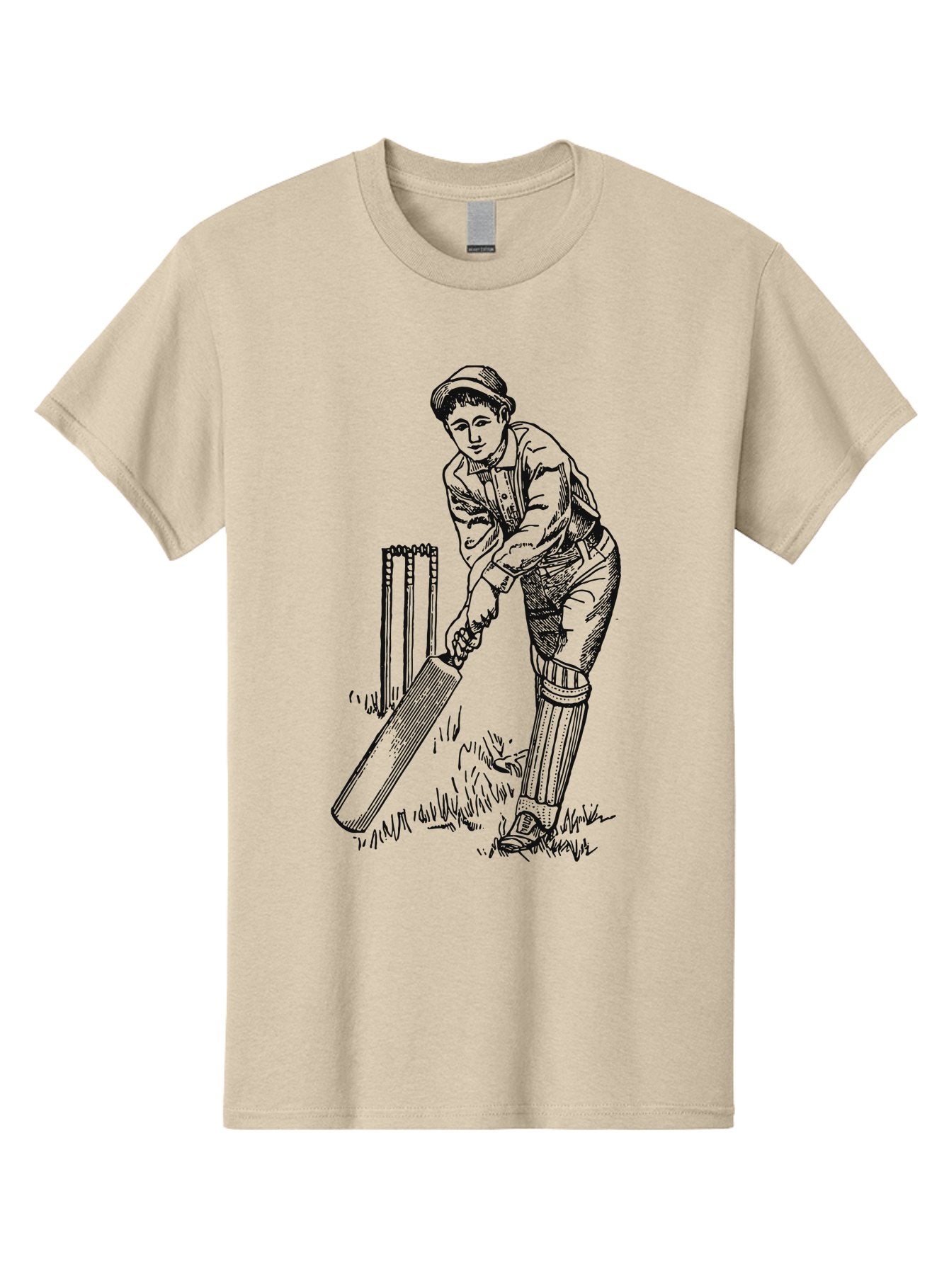 The Classic Batsman Men'S Graphic Tee, 100% Cotton, Comfortable Casual Summer Wear, Machine Washable, Cricket Player, Cricket Batsman, Cricket Bat, Cricket Wicket, Playing Cricket, Cricket Stance, Cricket Gear Aae697 12