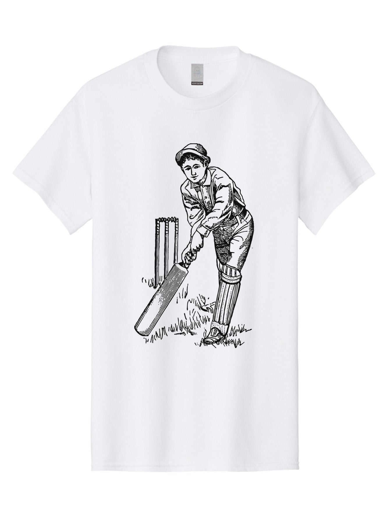 The Classic Batsman Men'S Graphic Tee, 100% Cotton, Comfortable Casual Summer Wear, Machine Washable, Cricket Player, Cricket Batsman, Cricket Bat, Cricket Wicket, Playing Cricket, Cricket Stance, Cricket Gear Aae697 7