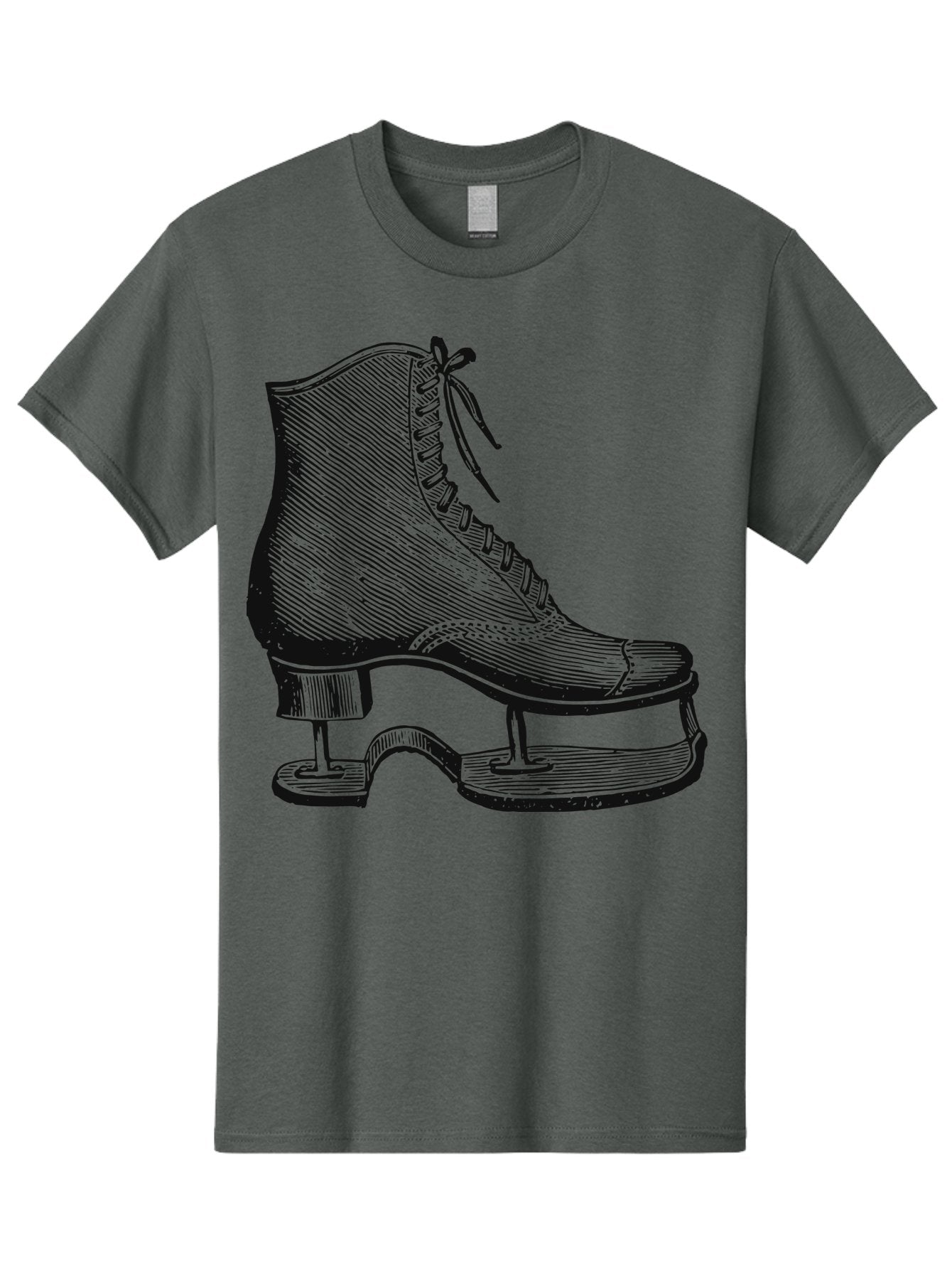 The Frozen Classic Men'S Graphic Tee, 100% Cotton, Comfortable Casual Summer Wear, Machine Washable, Ice Skate, Vintage Illustration, Lace-Up Boot, Ice Skating, Winter Sports, Classic Design, Retro Style, Frozen Fun Aae704 8