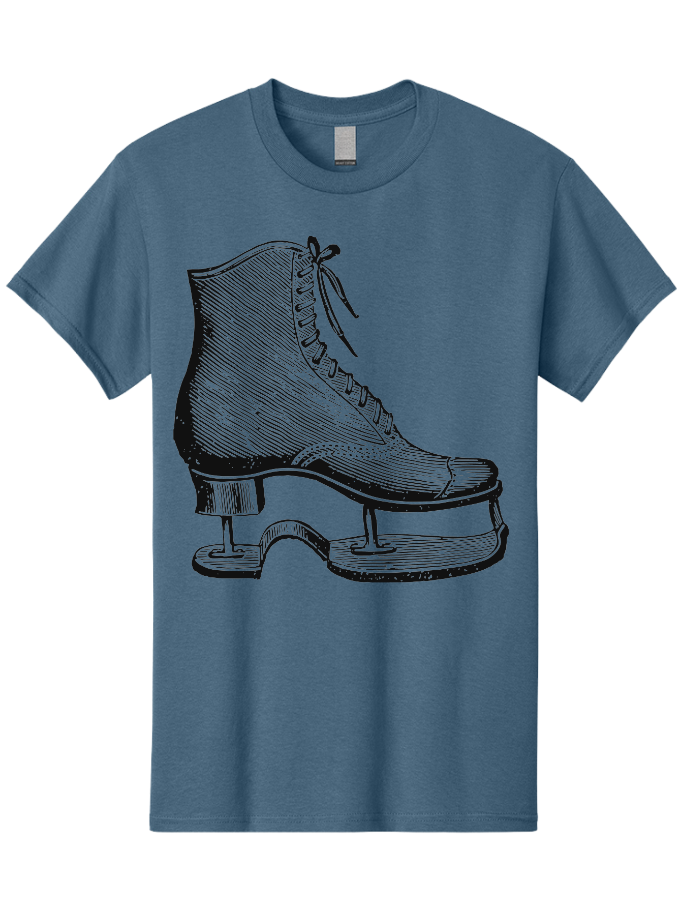The Frozen Classic Men'S Graphic Tee, 100% Cotton, Comfortable Casual Summer Wear, Machine Washable, Ice Skate, Vintage Illustration, Lace-Up Boot, Ice Skating, Winter Sports, Classic Design, Retro Style, Frozen Fun Aae704 27