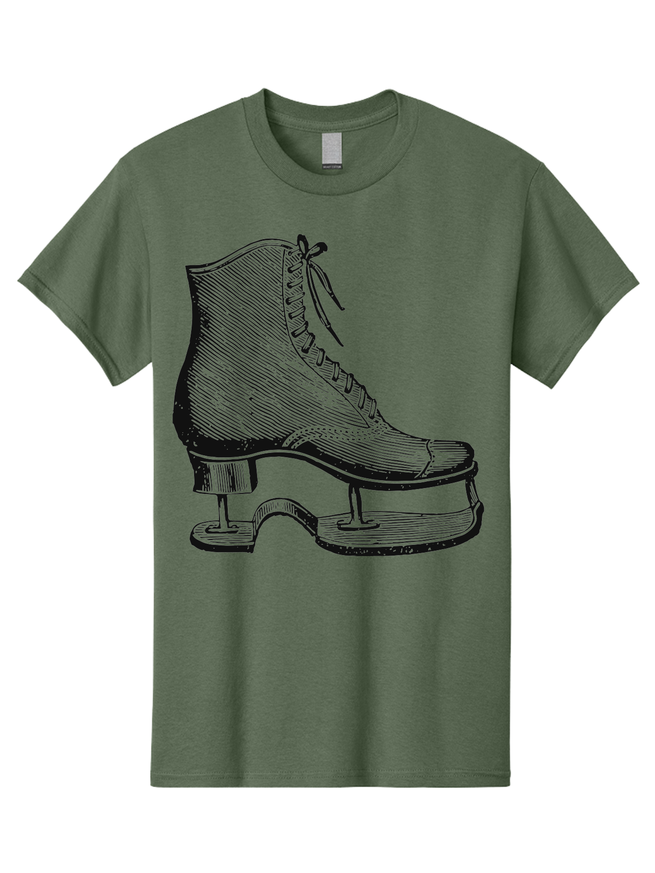 The Frozen Classic Men'S Graphic Tee, 100% Cotton, Comfortable Casual Summer Wear, Machine Washable, Ice Skate, Vintage Illustration, Lace-Up Boot, Ice Skating, Winter Sports, Classic Design, Retro Style, Frozen Fun Aae704 19