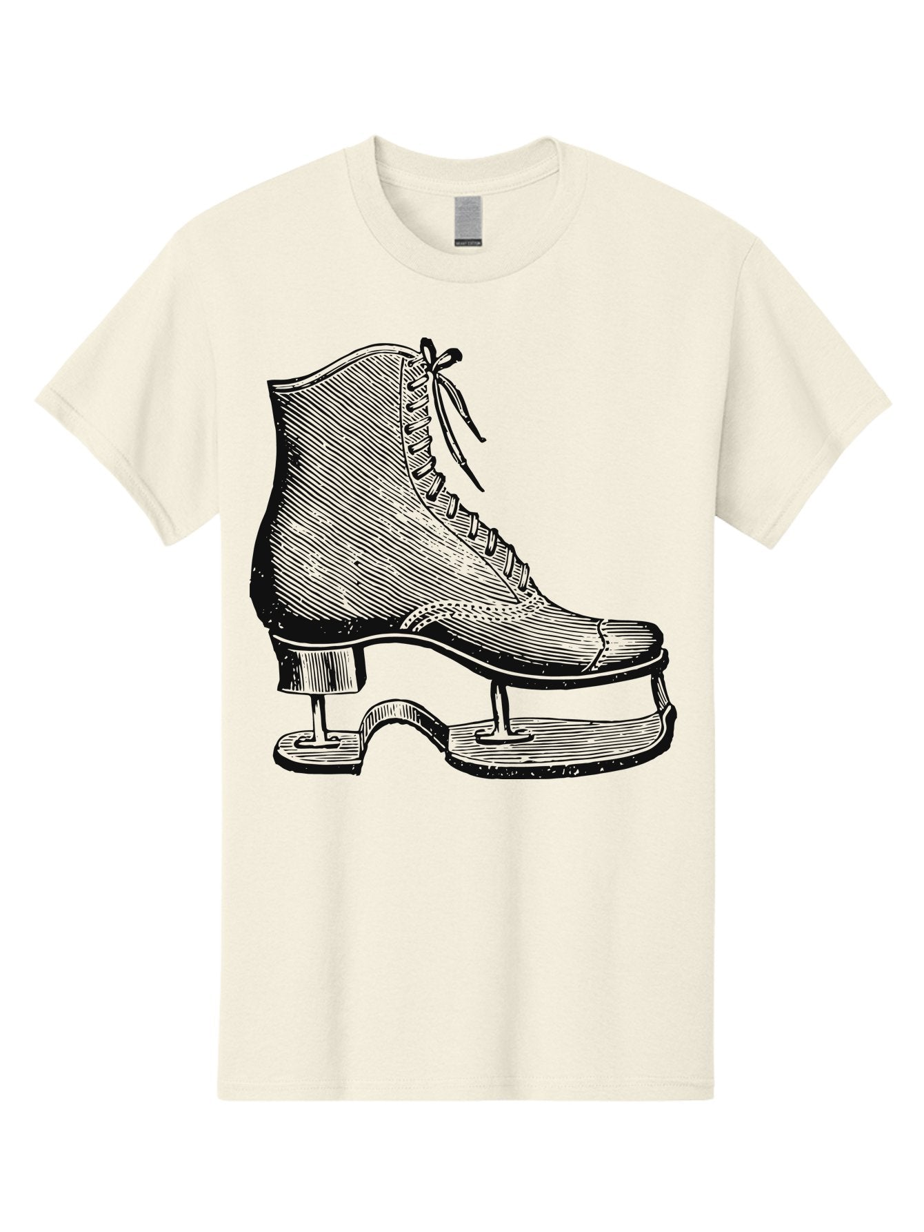 The Frozen Classic Men'S Graphic Tee, 100% Cotton, Comfortable Casual Summer Wear, Machine Washable, Ice Skate, Vintage Illustration, Lace-Up Boot, Ice Skating, Winter Sports, Classic Design, Retro Style, Frozen Fun Aae704 10