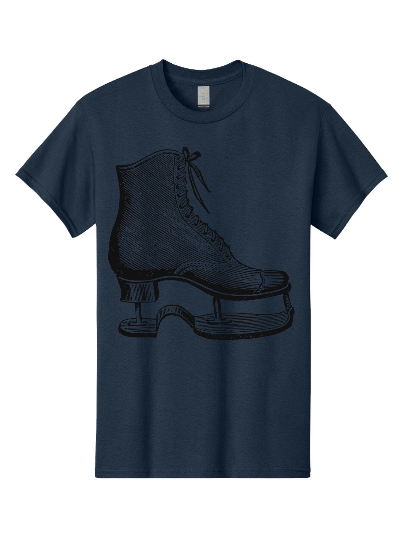 The Frozen Classic Men'S Graphic Tee, 100% Cotton, Comfortable Casual Summer Wear, Machine Washable, Ice Skate, Vintage Illustration, Lace-Up Boot, Ice Skating, Winter Sports, Classic Design, Retro Style, Frozen Fun Aae704 7