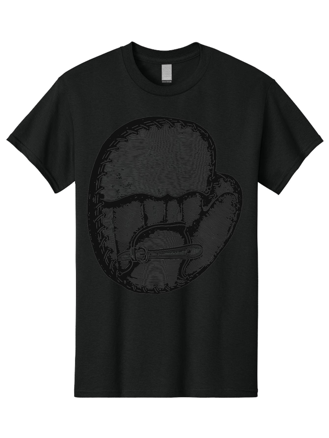 The Golden Glove Men'S Graphic Tee, 100% Cotton, Comfortable Casual Summer Wear, Machine Washable, Baseball Glove With Pocket Knife, Vintage Illustration, Retro Artwork, Crosshatching Technique, Nostalgic Feel, Baseball Theme, Aae705 17