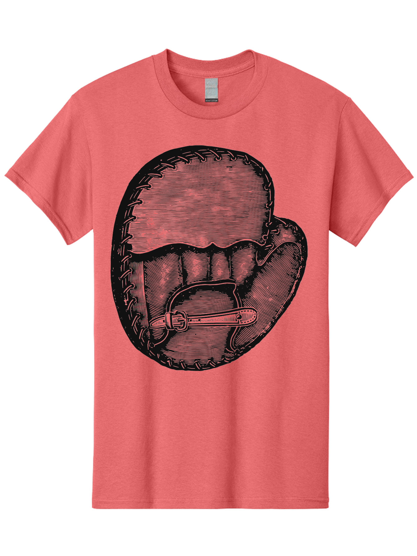 The Golden Glove Men'S Graphic Tee, 100% Cotton, Comfortable Casual Summer Wear, Machine Washable, Baseball Glove With Pocket Knife, Vintage Illustration, Retro Artwork, Crosshatching Technique, Nostalgic Feel, Baseball Theme, Aae705 27