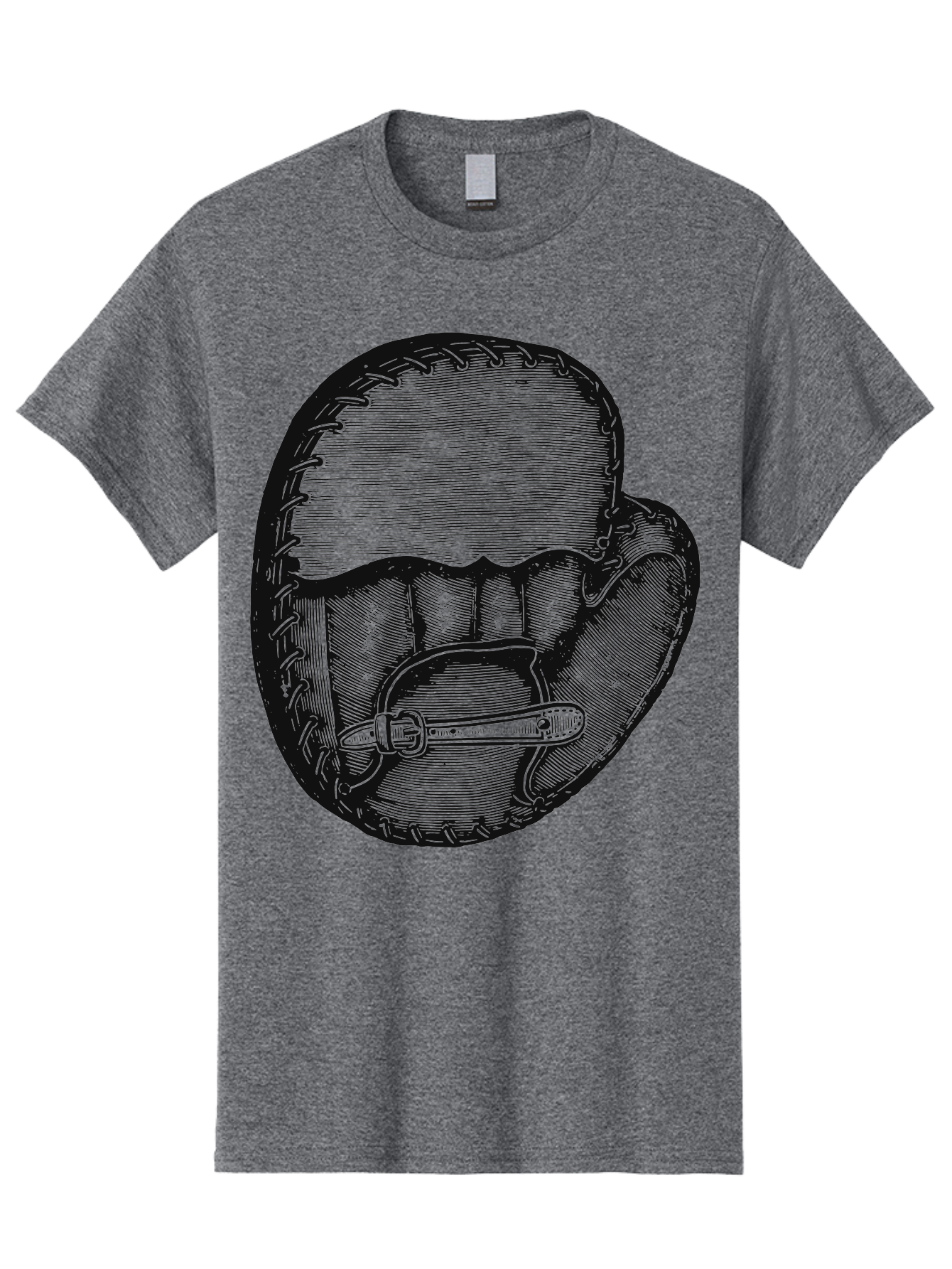 The Golden Glove Men'S Graphic Tee, 100% Cotton, Comfortable Casual Summer Wear, Machine Washable, Baseball Glove With Pocket Knife, Vintage Illustration, Retro Artwork, Crosshatching Technique, Nostalgic Feel, Baseball Theme, Aae705 23