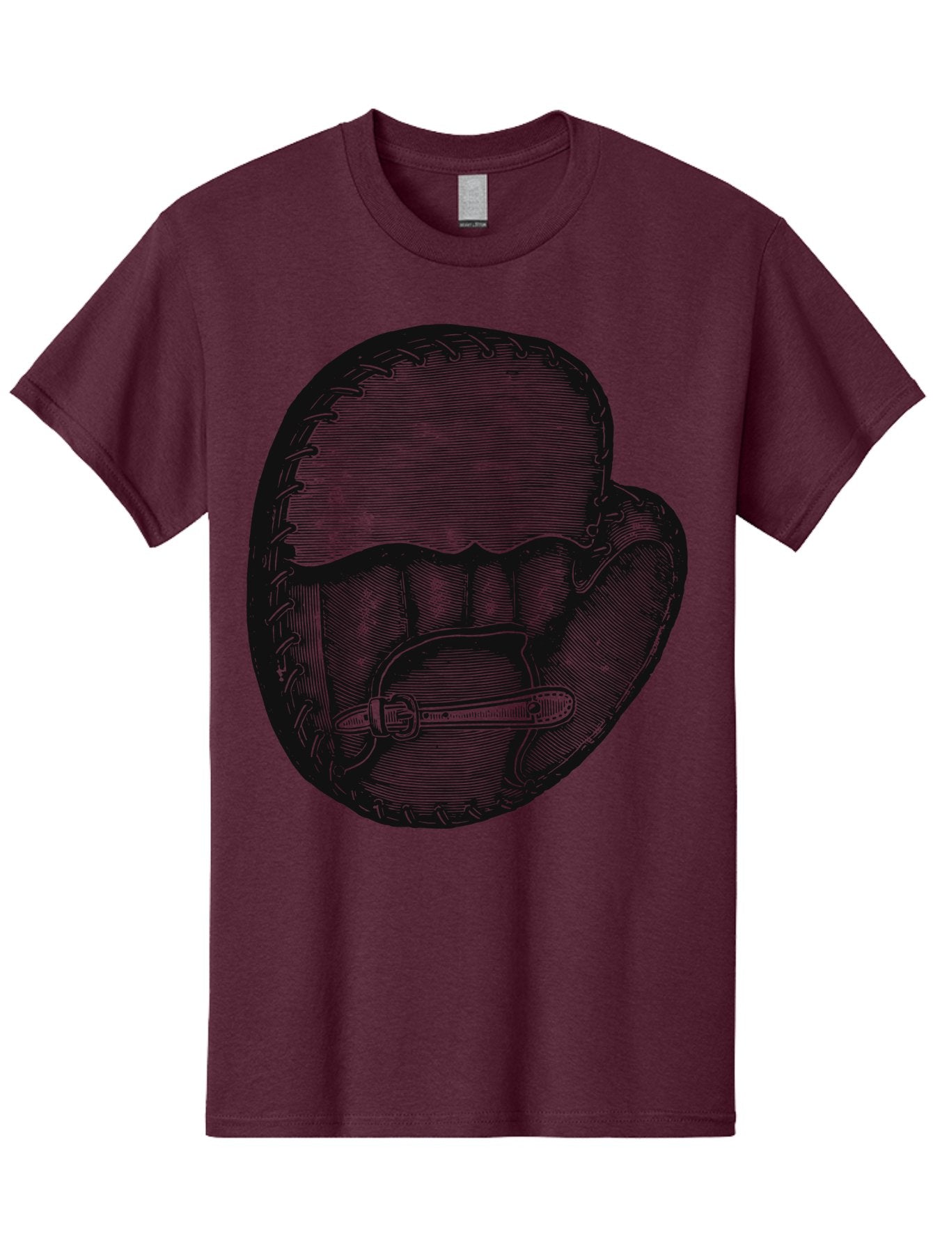 The Golden Glove Men'S Graphic Tee, 100% Cotton, Comfortable Casual Summer Wear, Machine Washable, Baseball Glove With Pocket Knife, Vintage Illustration, Retro Artwork, Crosshatching Technique, Nostalgic Feel, Baseball Theme, Aae705 6