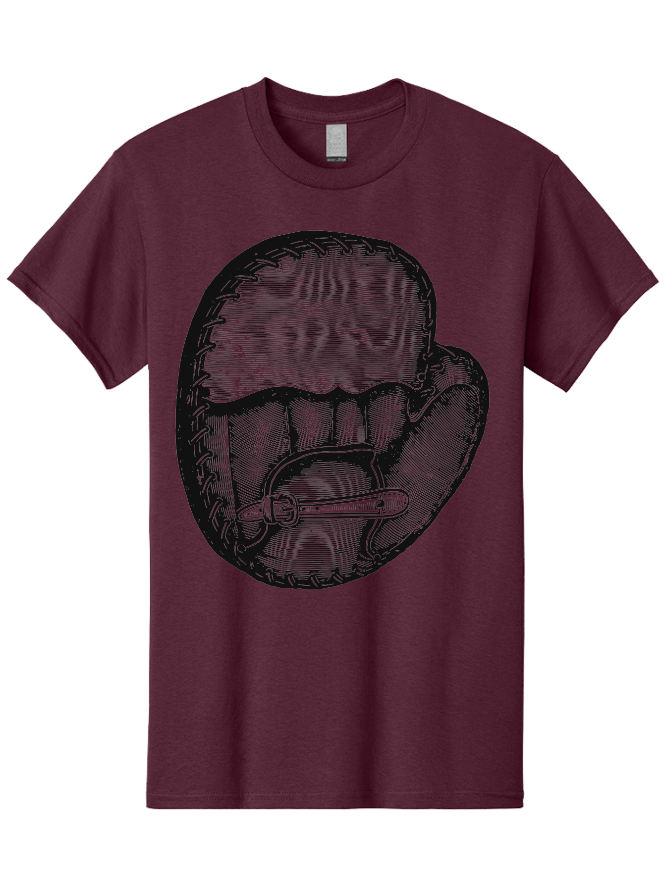 The Golden Glove Men'S Graphic Tee, 100% Cotton, Comfortable Casual Summer Wear, Machine Washable, Baseball Glove With Pocket Knife, Vintage Illustration, Retro Artwork, Crosshatching Technique, Nostalgic Feel, Baseball Theme, Aae705 19