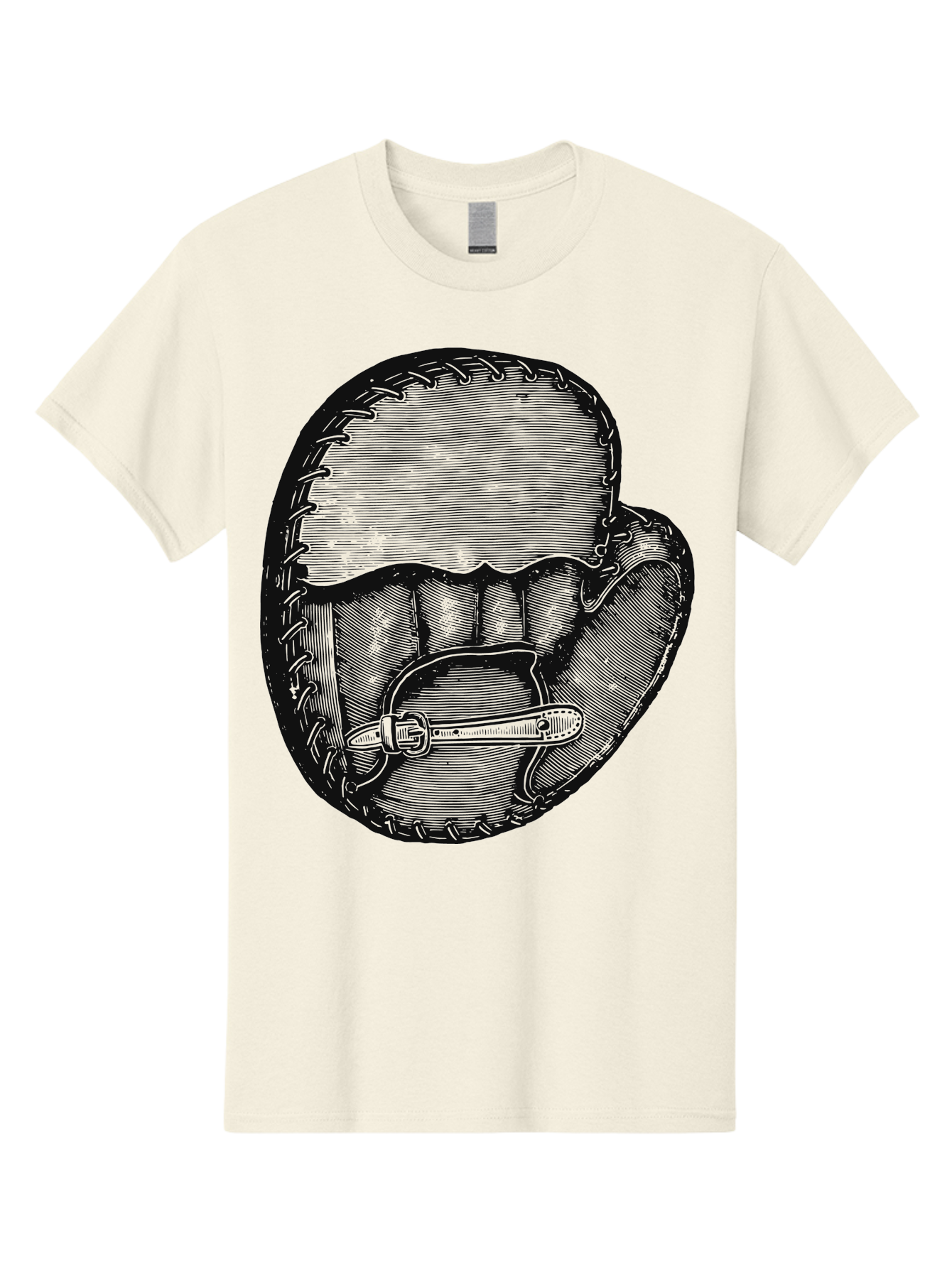The Golden Glove Men'S Graphic Tee, 100% Cotton, Comfortable Casual Summer Wear, Machine Washable, Baseball Glove With Pocket Knife, Vintage Illustration, Retro Artwork, Crosshatching Technique, Nostalgic Feel, Baseball Theme, Aae705 5