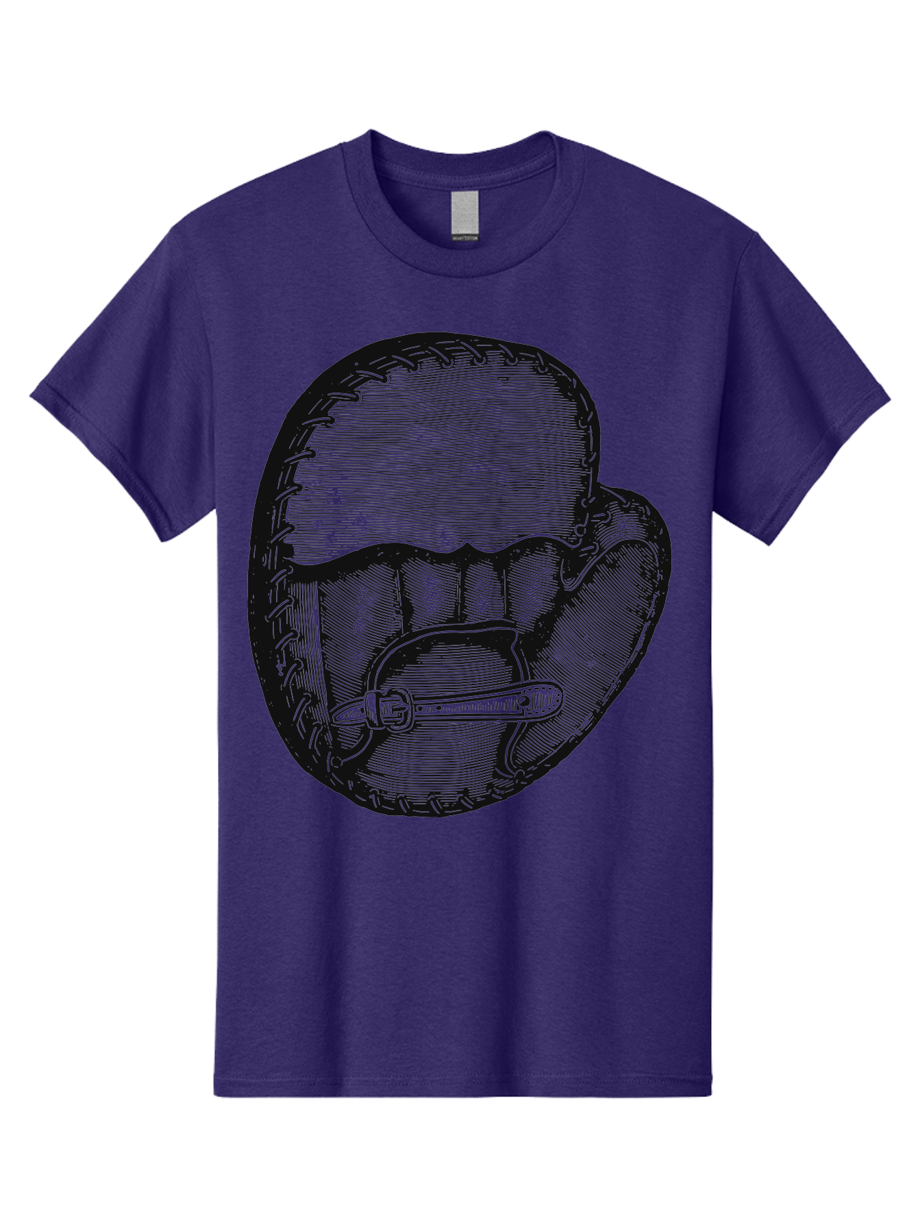 The Golden Glove Men'S Graphic Tee, 100% Cotton, Comfortable Casual Summer Wear, Machine Washable, Baseball Glove With Pocket Knife, Vintage Illustration, Retro Artwork, Crosshatching Technique, Nostalgic Feel, Baseball Theme, Aae705 13