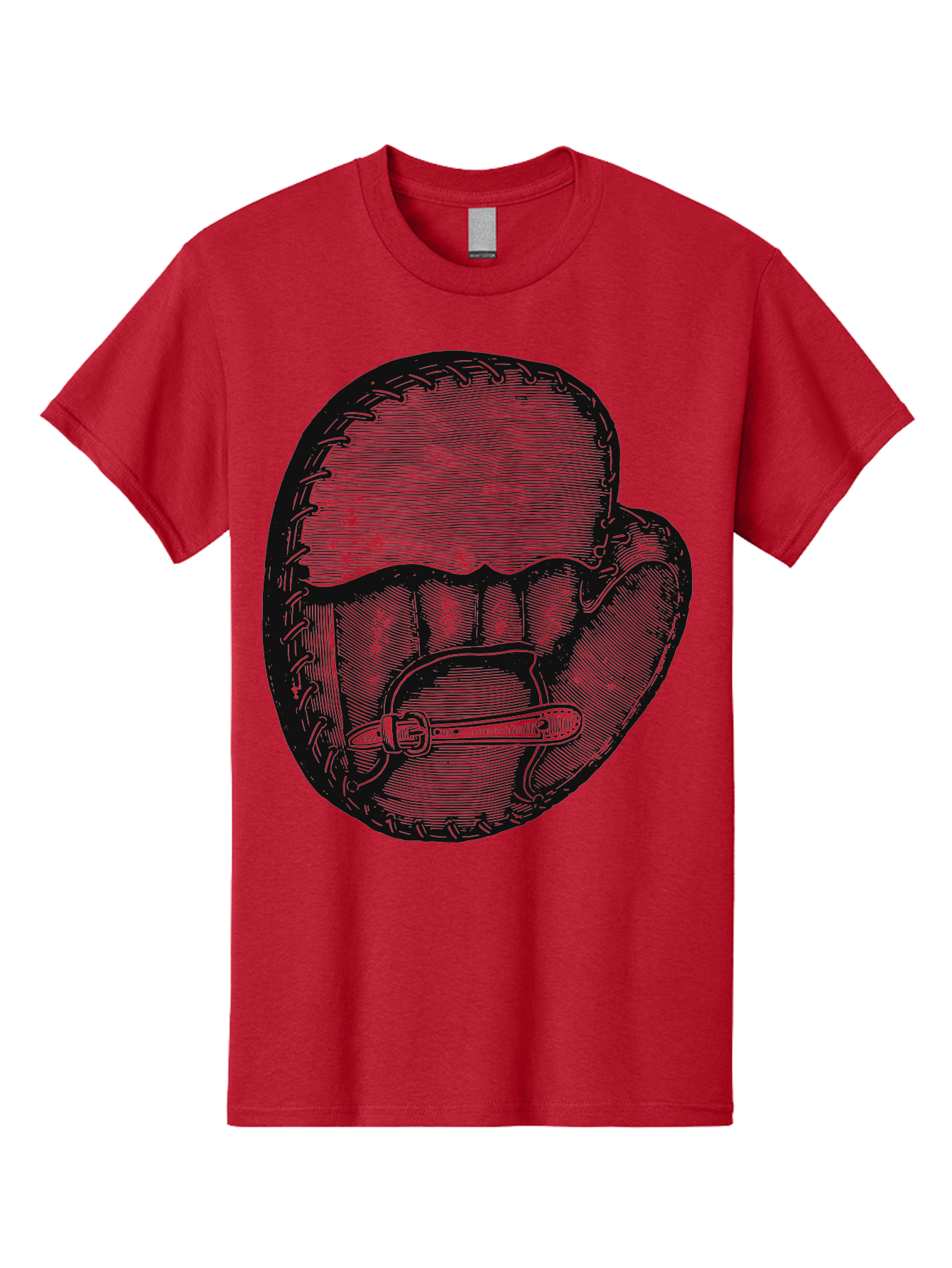 The Golden Glove Men'S Graphic Tee, 100% Cotton, Comfortable Casual Summer Wear, Machine Washable, Baseball Glove With Pocket Knife, Vintage Illustration, Retro Artwork, Crosshatching Technique, Nostalgic Feel, Baseball Theme, Aae705 7