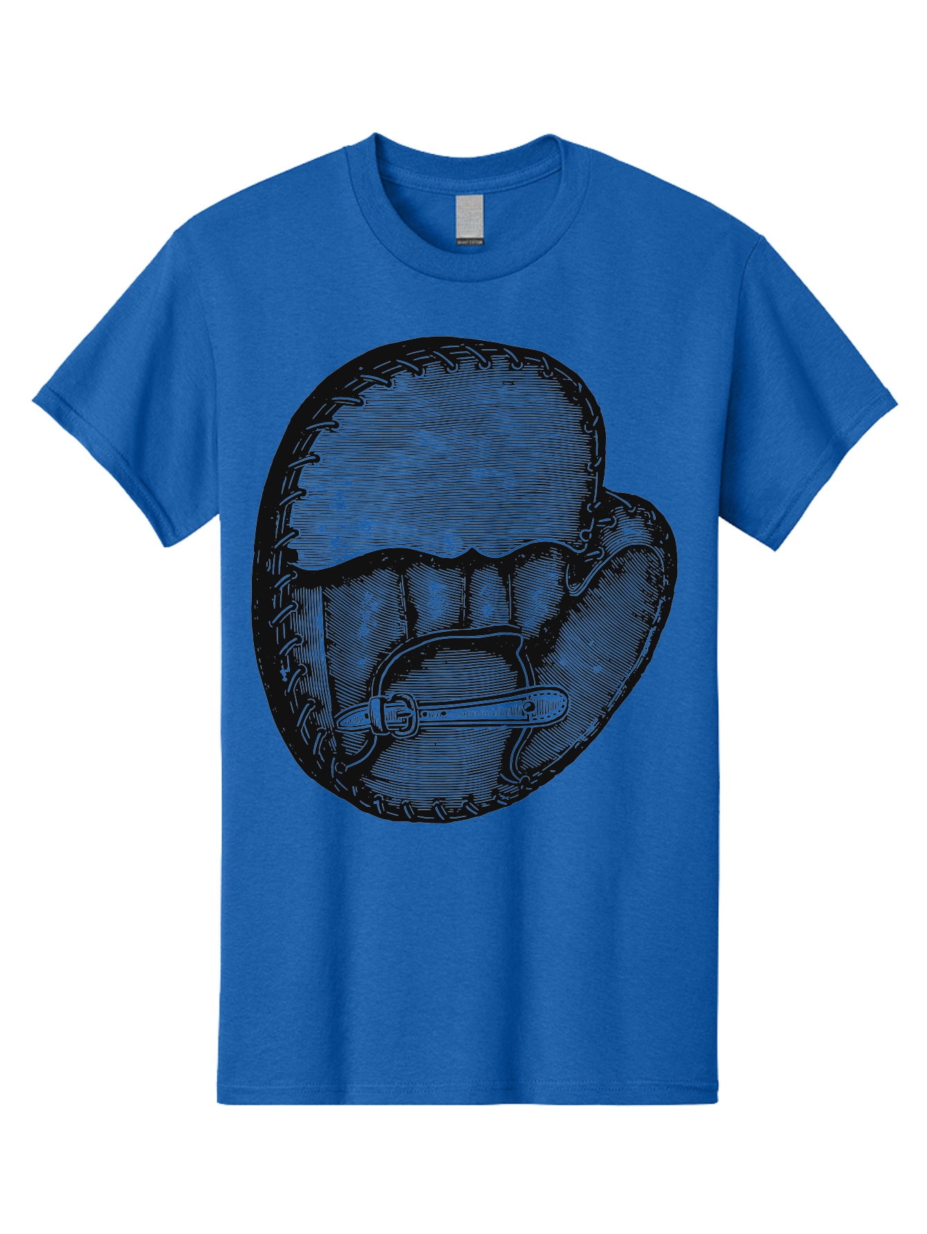The Golden Glove Men'S Graphic Tee, 100% Cotton, Comfortable Casual Summer Wear, Machine Washable, Baseball Glove With Pocket Knife, Vintage Illustration, Retro Artwork, Crosshatching Technique, Nostalgic Feel, Baseball Theme, Aae705 3