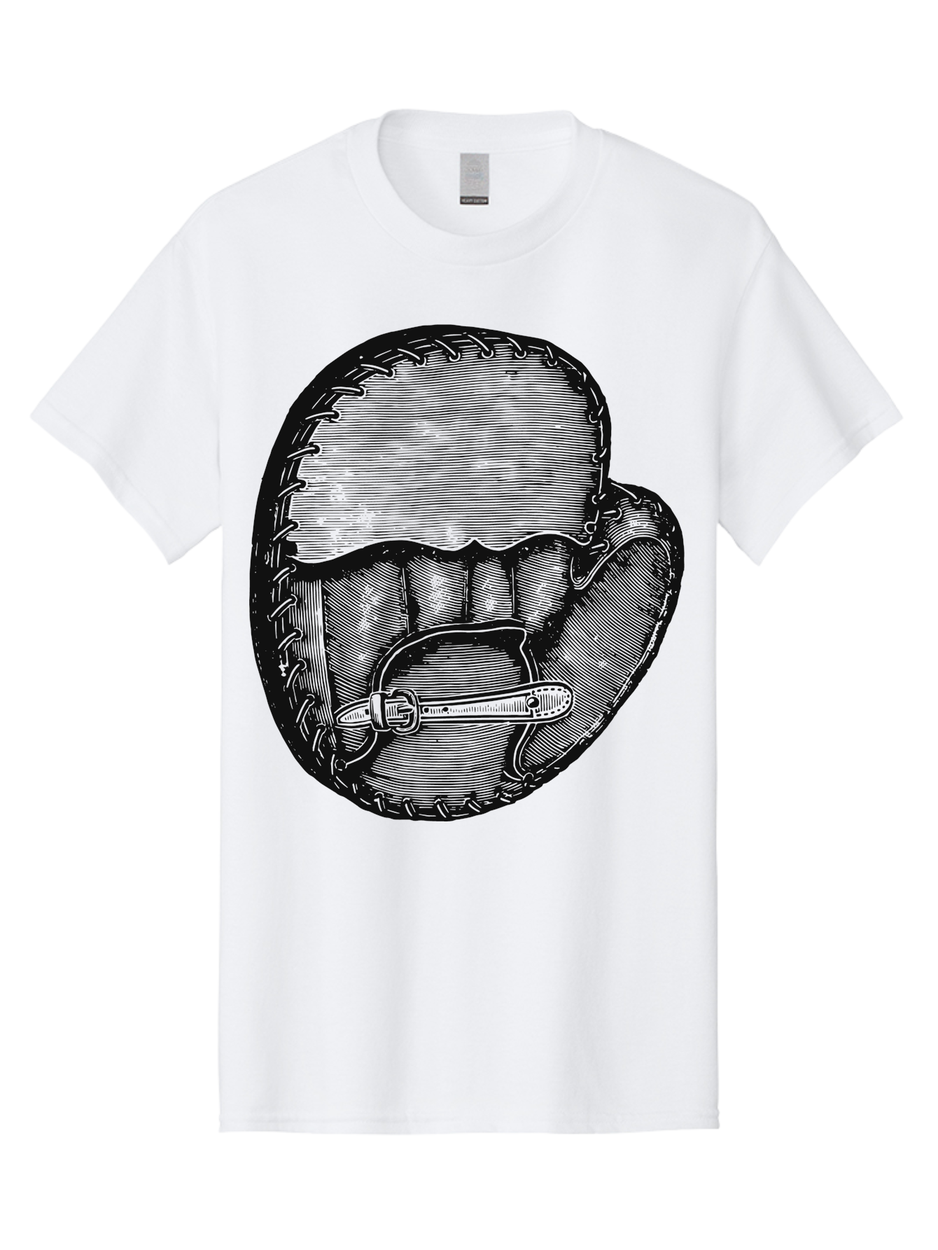 The Golden Glove Men'S Graphic Tee, 100% Cotton, Comfortable Casual Summer Wear, Machine Washable, Baseball Glove With Pocket Knife, Vintage Illustration, Retro Artwork, Crosshatching Technique, Nostalgic Feel, Baseball Theme, Aae705 9