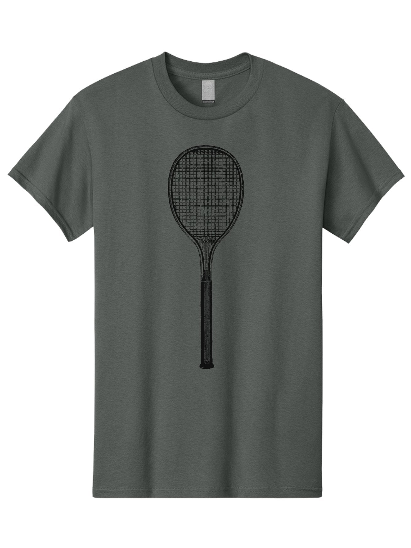 The Grand Slammer Men'S Graphic Tee, 100% Cotton, Comfortable Casual Summer Wear, Machine Washable, Tennis Racket, Sports Equipment, Tennis Gear, Racket Design, Tennis Player, Athletic Accessories Aae706 4