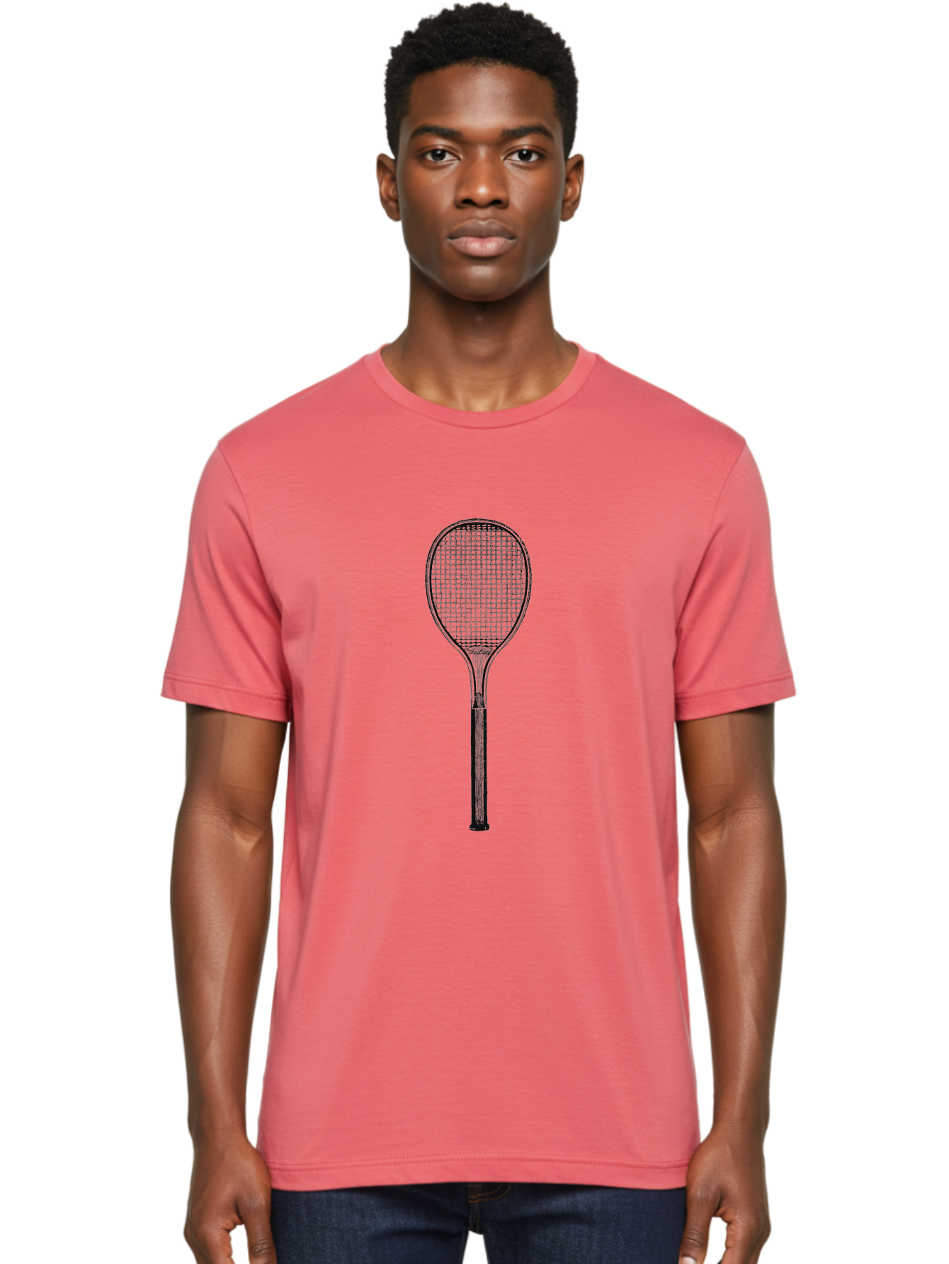 The Grand Slammer Men'S Graphic Tee, 100% Cotton, Comfortable Casual Summer Wear, Machine Washable, Tennis Racket, Sports Equipment, Tennis Gear, Racket Design, Tennis Player, Athletic Accessories Aae706 4
