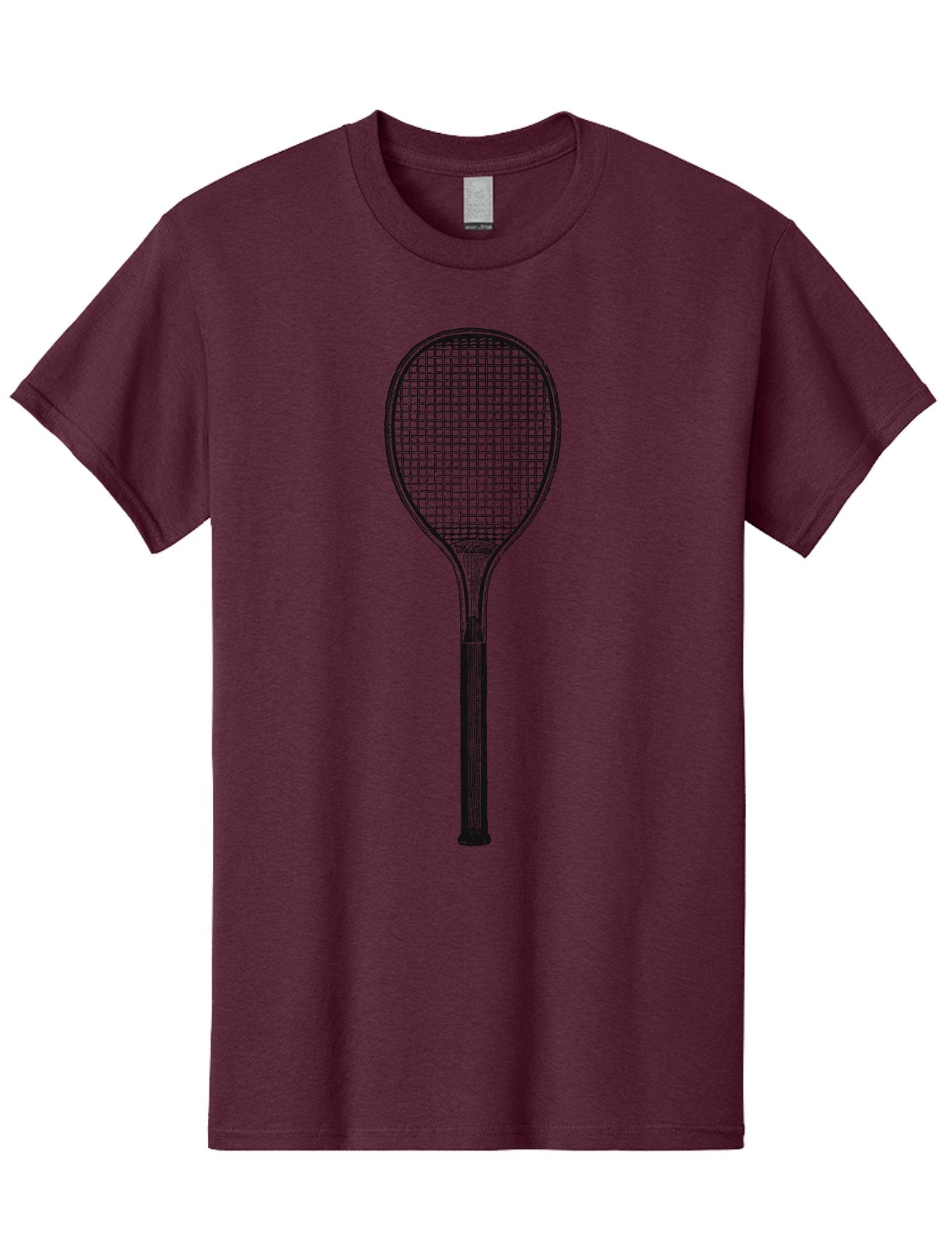 The Grand Slammer Men'S Graphic Tee, 100% Cotton, Comfortable Casual Summer Wear, Machine Washable, Tennis Racket, Sports Equipment, Tennis Gear, Racket Design, Tennis Player, Athletic Accessories Aae706