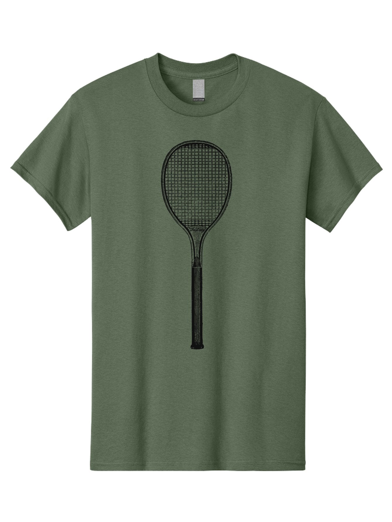 The Grand Slammer Men'S Graphic Tee, 100% Cotton, Comfortable Casual Summer Wear, Machine Washable, Tennis Racket, Sports Equipment, Tennis Gear, Racket Design, Tennis Player, Athletic Accessories Aae706 14