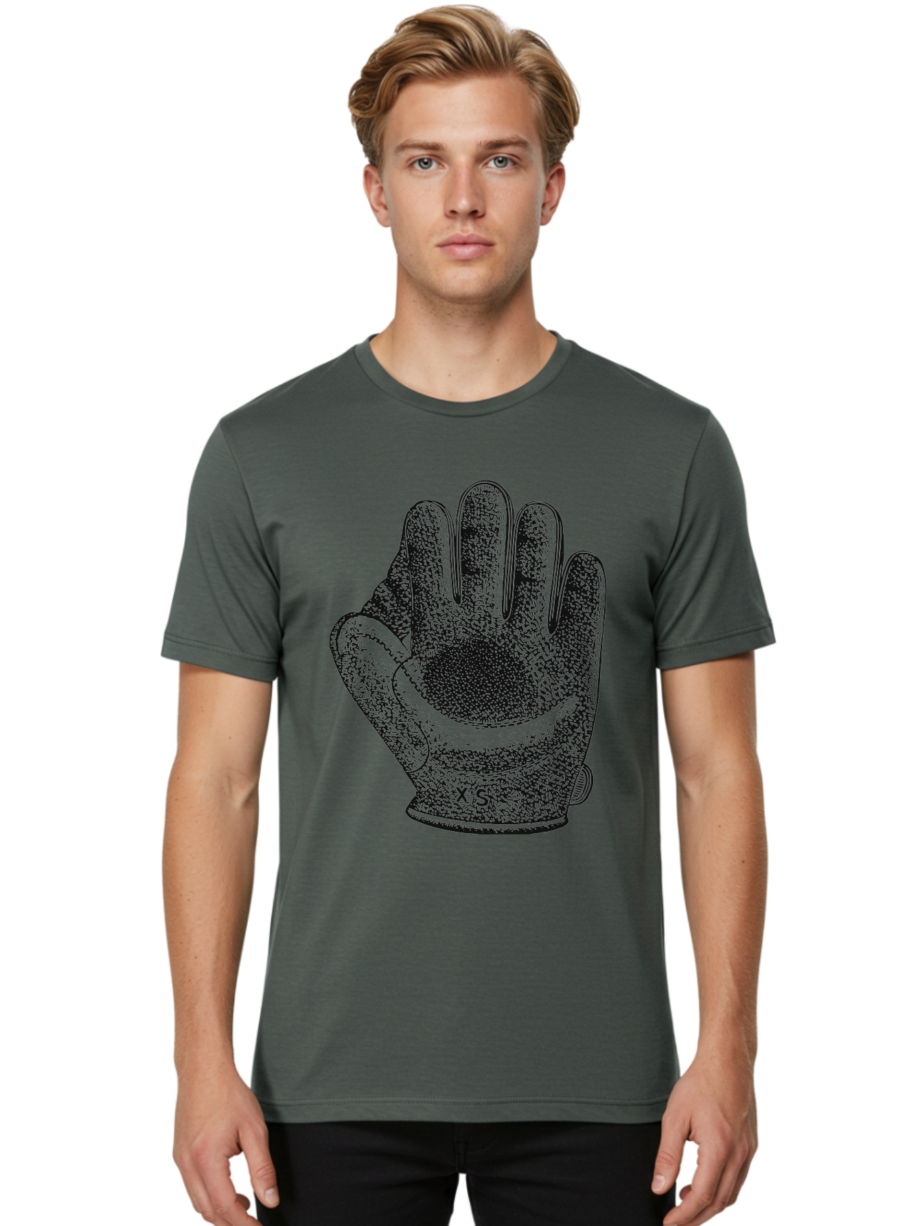 The Grip Men'S Graphic Tee, 100% Cotton, Comfortable Casual Summer Wear, Machine Washable, Goalie Glove, Soccer Equipment, Sports Gear, Hand Protection, Goalkeeper Accessories, Athletic Wear Aae707 24