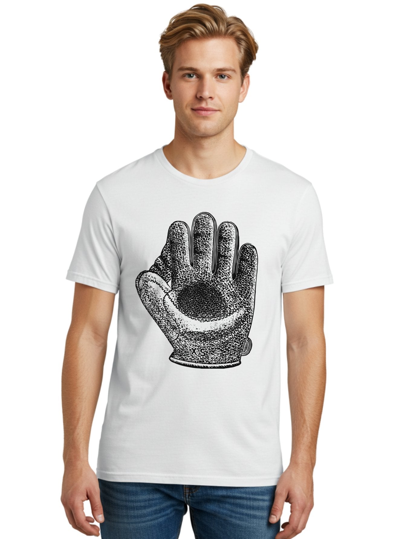 The Grip Men'S Graphic Tee, 100% Cotton, Comfortable Casual Summer Wear, Machine Washable, Goalie Glove, Soccer Equipment, Sports Gear, Hand Protection, Goalkeeper Accessories, Athletic Wear Aae707 24
