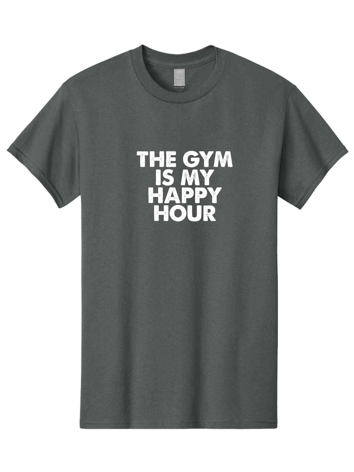 The Gym Is My Happy Hour Men'S Graphic Tee, 100% Cotton, Comfortable Casual Summer Wear, Machine Washable, Gym Motivation, Fitness Inspiration, Workout Encouragement, Gym Love, Happy Hour, Fitness Goals, Exercise Motivation, Healthy Lifestyle Aae709 27