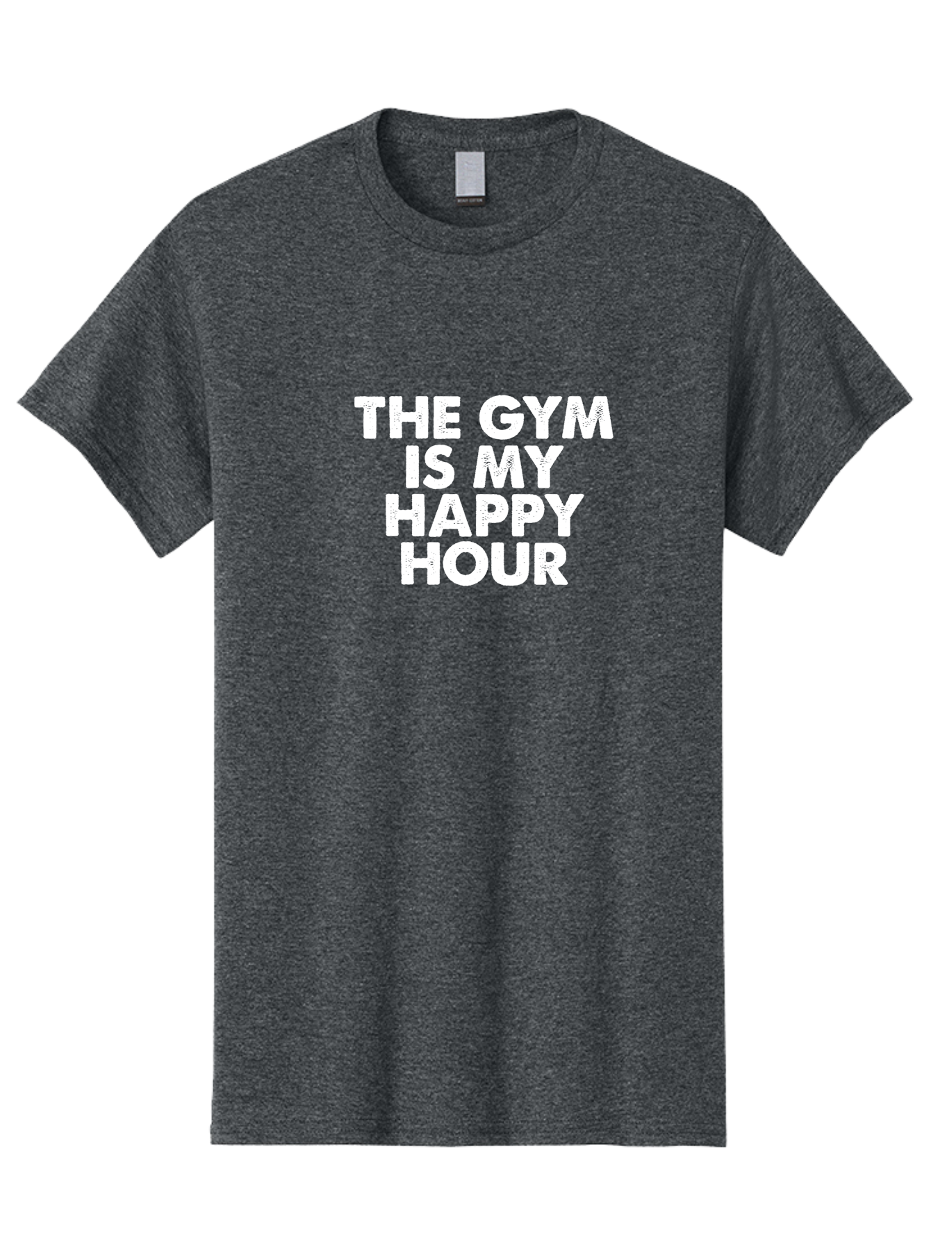 The Gym Is My Happy Hour Men'S Graphic Tee, 100% Cotton, Comfortable Casual Summer Wear, Machine Washable, Gym Motivation, Fitness Inspiration, Workout Encouragement, Gym Love, Happy Hour, Fitness Goals, Exercise Motivation, Healthy Lifestyle Aae709 15