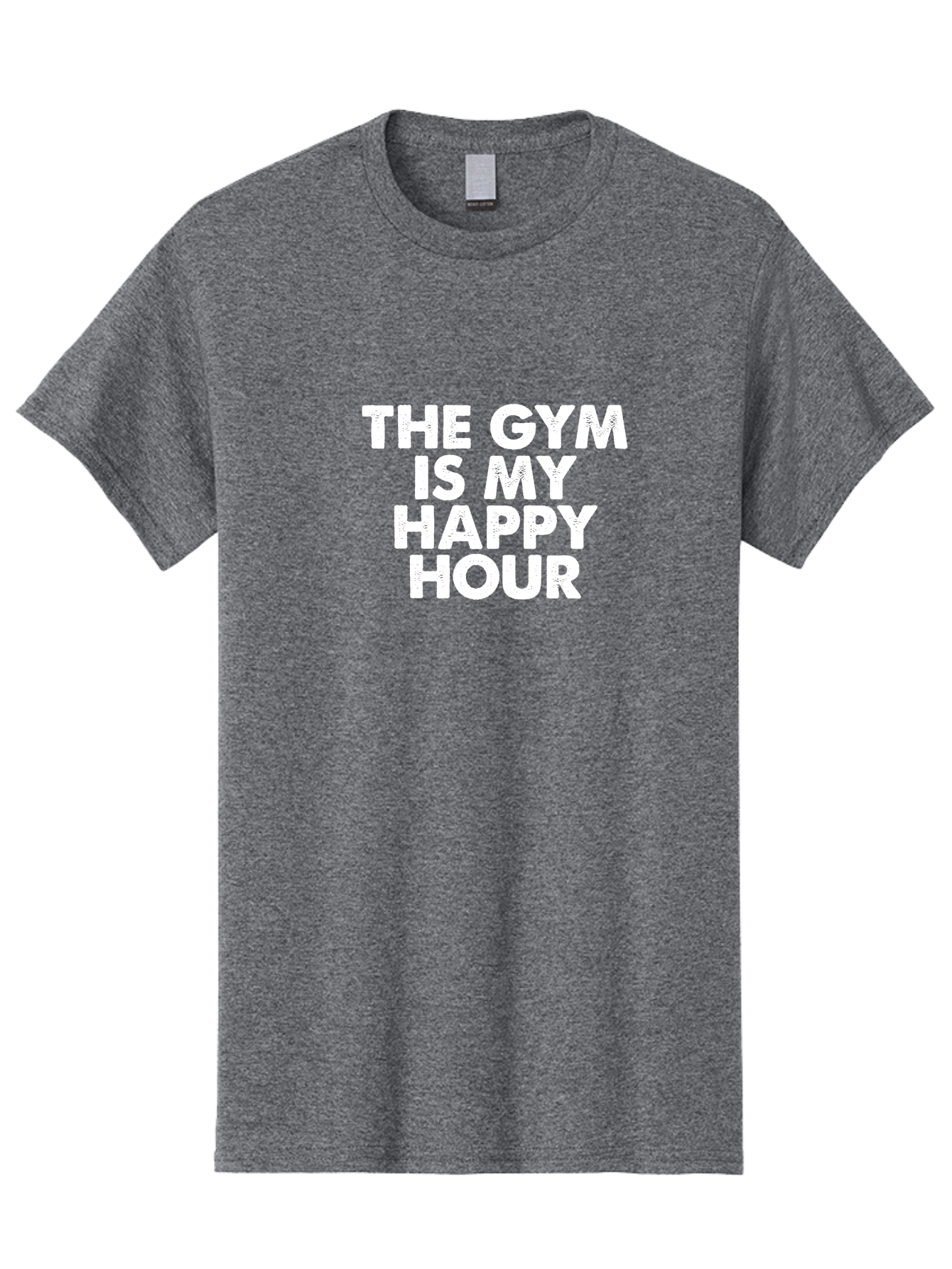 The Gym Is My Happy Hour Men'S Graphic Tee, 100% Cotton, Comfortable Casual Summer Wear, Machine Washable, Gym Motivation, Fitness Inspiration, Workout Encouragement, Gym Love, Happy Hour, Fitness Goals, Exercise Motivation, Healthy Lifestyle Aae709 17