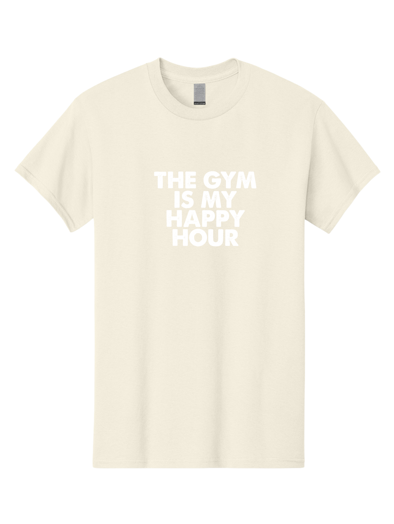 The Gym Is My Happy Hour Men'S Graphic Tee, 100% Cotton, Comfortable Casual Summer Wear, Machine Washable, Gym Motivation, Fitness Inspiration, Workout Encouragement, Gym Love, Happy Hour, Fitness Goals, Exercise Motivation, Healthy Lifestyle Aae709 3