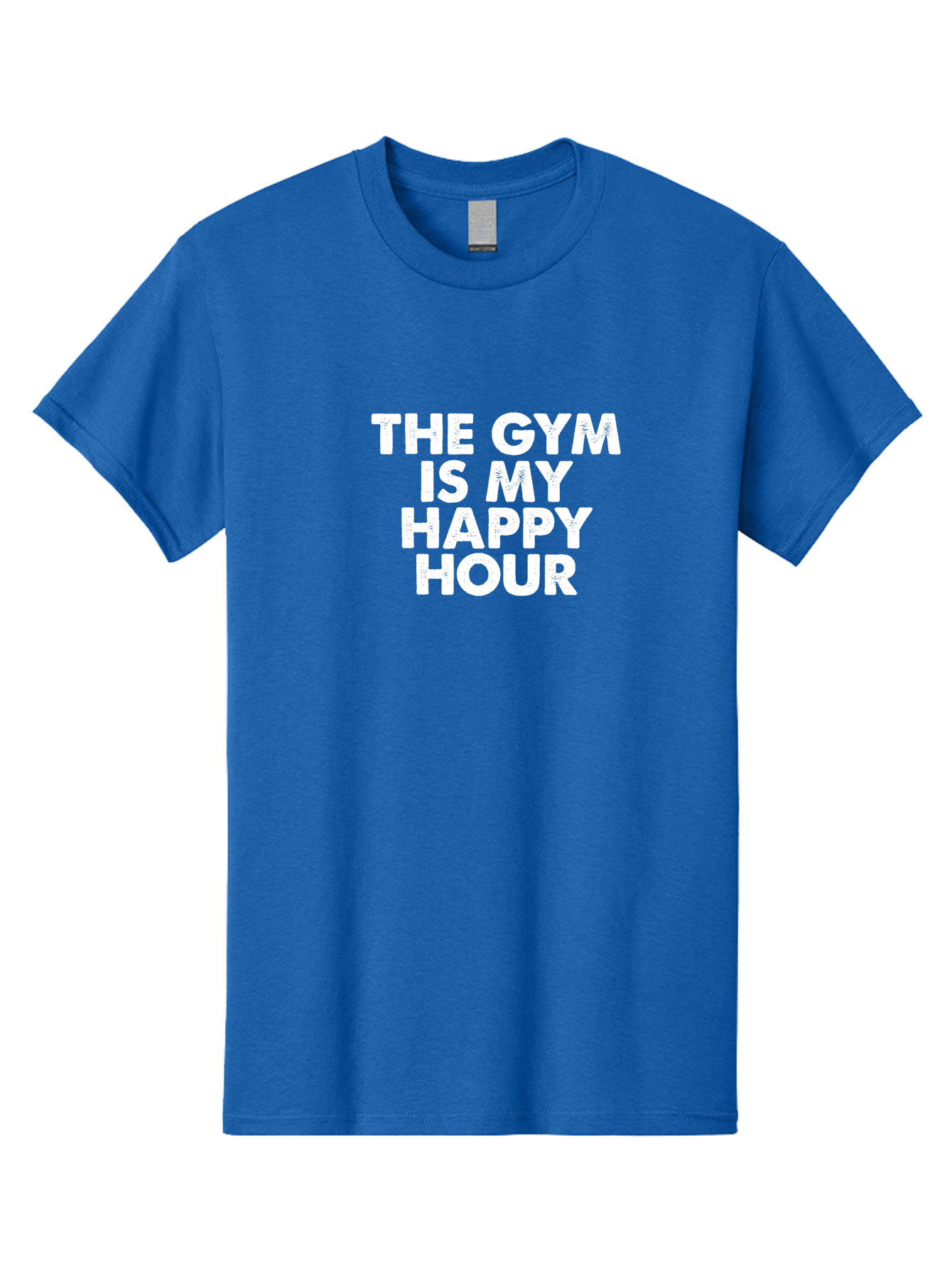 The Gym Is My Happy Hour Men'S Graphic Tee, 100% Cotton, Comfortable Casual Summer Wear, Machine Washable, Gym Motivation, Fitness Inspiration, Workout Encouragement, Gym Love, Happy Hour, Fitness Goals, Exercise Motivation, Healthy Lifestyle Aae709 5
