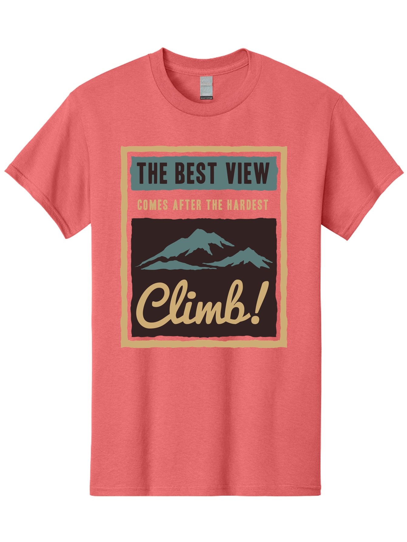 The Hardest Climb Men'S Graphic Tee, 100% Cotton, Comfortable Casual Summer Wear, Machine Washable, Mountain Climber Motivation, Inspirational Quotes, Outdoor Adventure, Peak Experience, Challenging Journey, Perseverance, Adventure Seeker Aae710 12