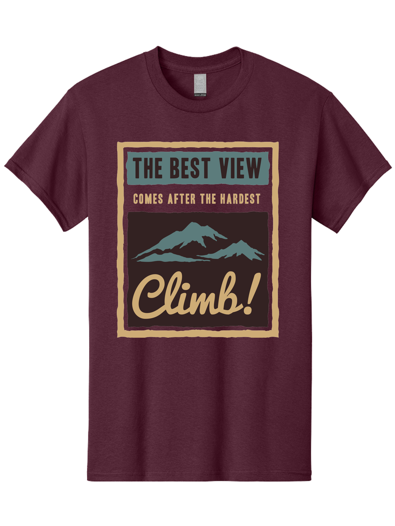 The Hardest Climb Men'S Graphic Tee, 100% Cotton, Comfortable Casual Summer Wear, Machine Washable, Mountain Climber Motivation, Inspirational Quotes, Outdoor Adventure, Peak Experience, Challenging Journey, Perseverance, Adventure Seeker Aae710 9