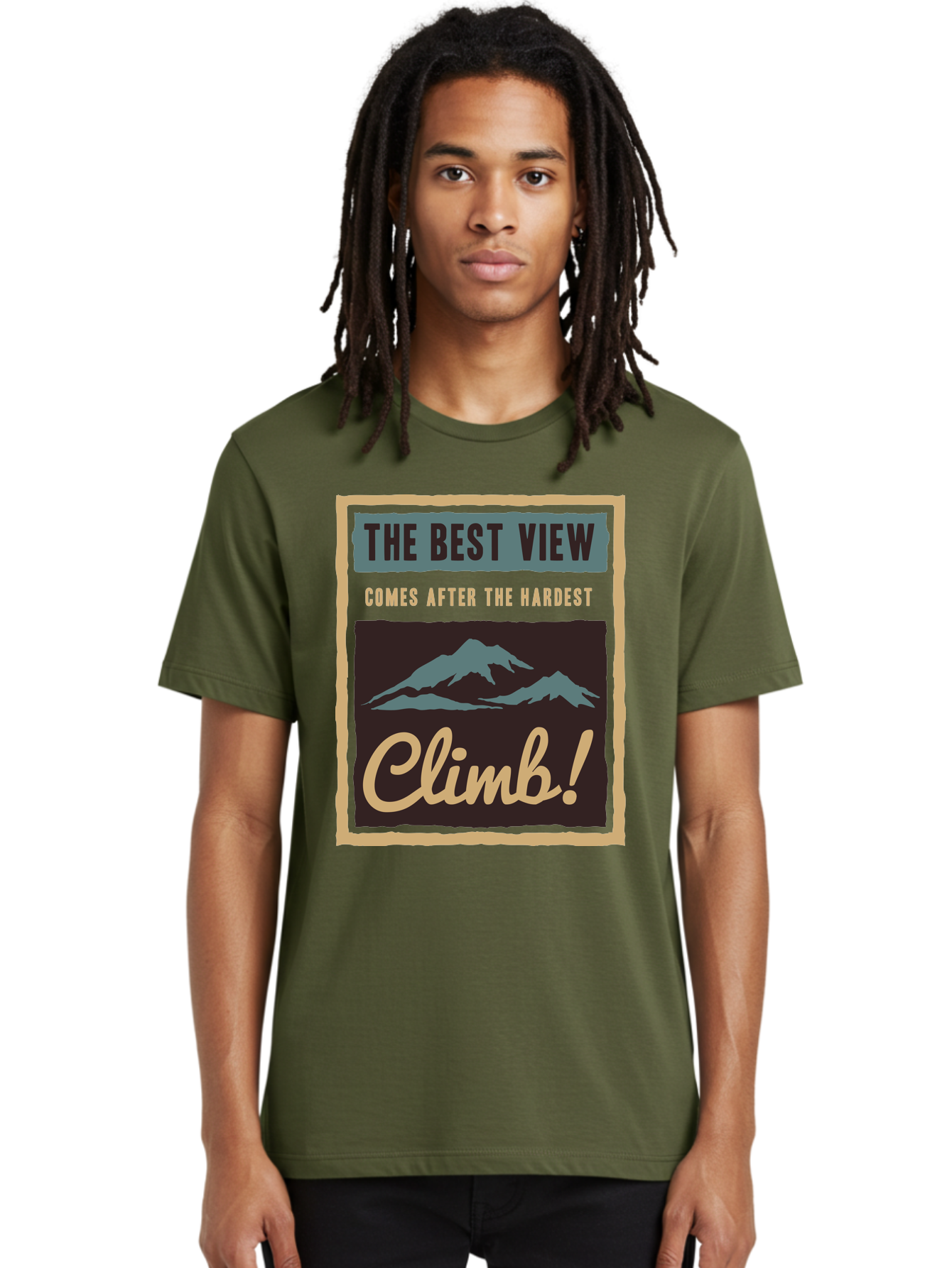 The Hardest Climb Men'S Graphic Tee, 100% Cotton, Comfortable Casual Summer Wear, Machine Washable, Mountain Climber Motivation, Inspirational Quotes, Outdoor Adventure, Peak Experience, Challenging Journey, Perseverance, Adventure Seeker Aae710 14