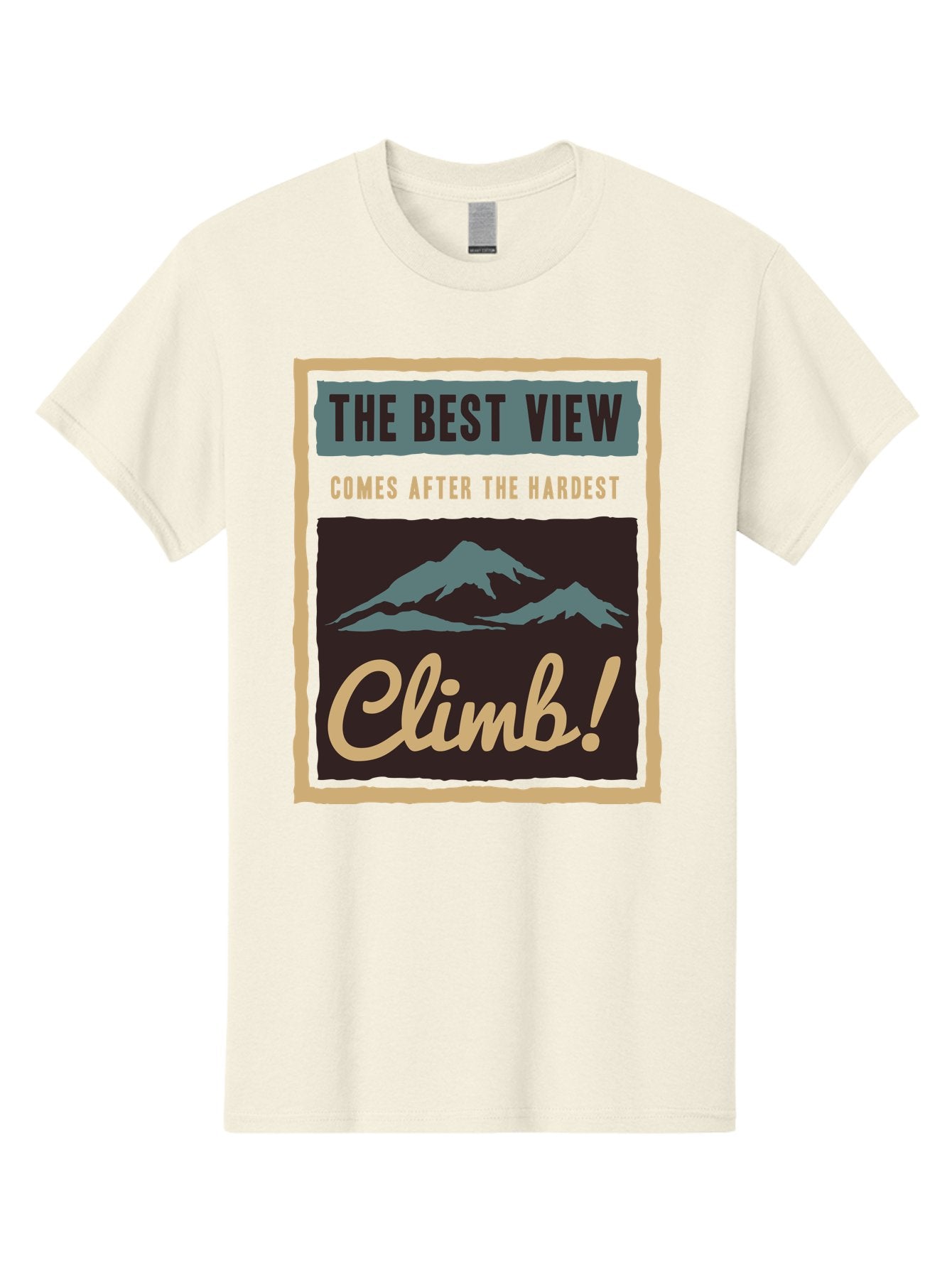 The Hardest Climb Men'S Graphic Tee, 100% Cotton, Comfortable Casual Summer Wear, Machine Washable, Mountain Climber Motivation, Inspirational Quotes, Outdoor Adventure, Peak Experience, Challenging Journey, Perseverance, Adventure Seeker Aae710 5