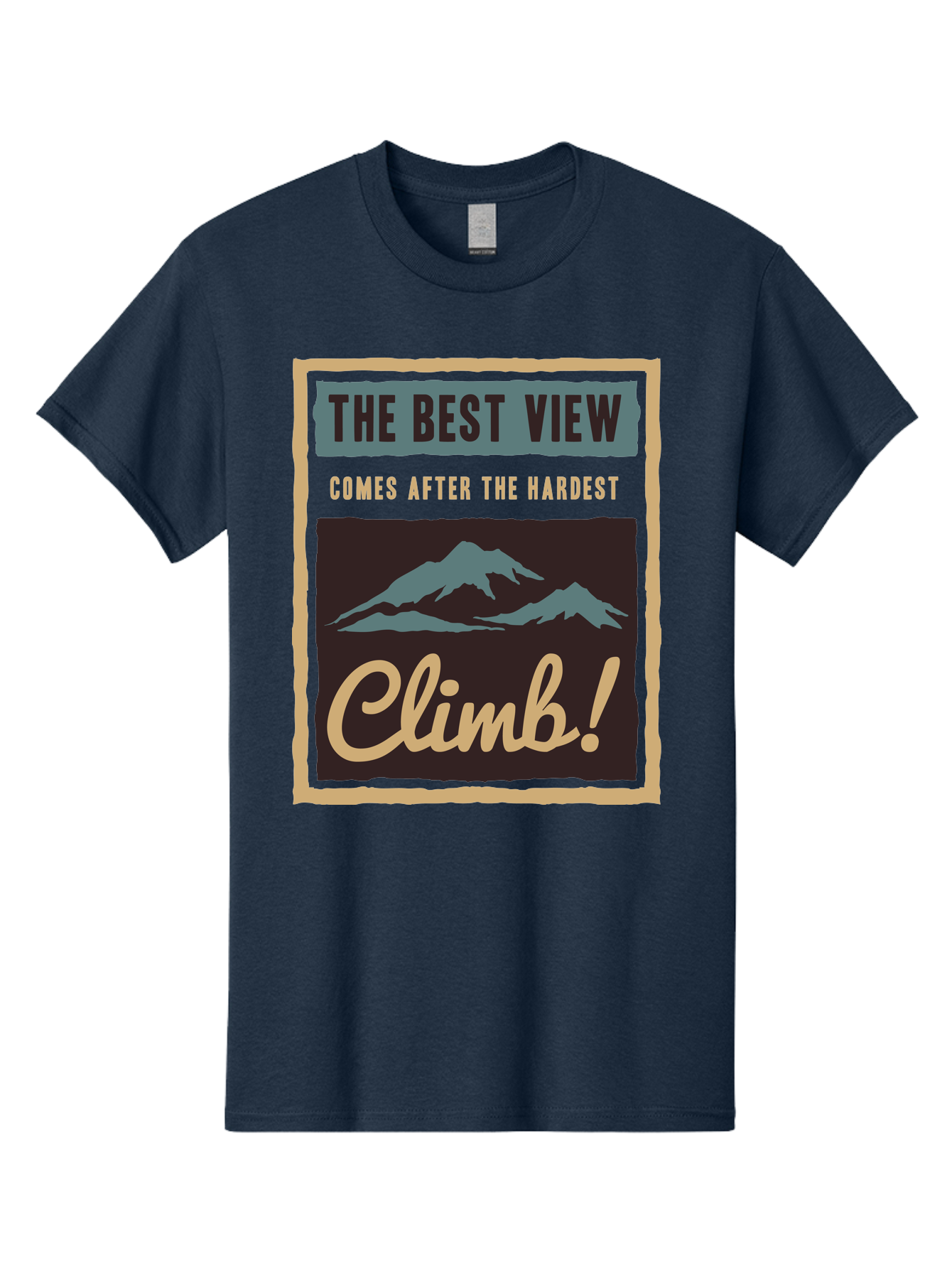 The Hardest Climb Men'S Graphic Tee, 100% Cotton, Comfortable Casual Summer Wear, Machine Washable, Mountain Climber Motivation, Inspirational Quotes, Outdoor Adventure, Peak Experience, Challenging Journey, Perseverance, Adventure Seeker Aae710 21