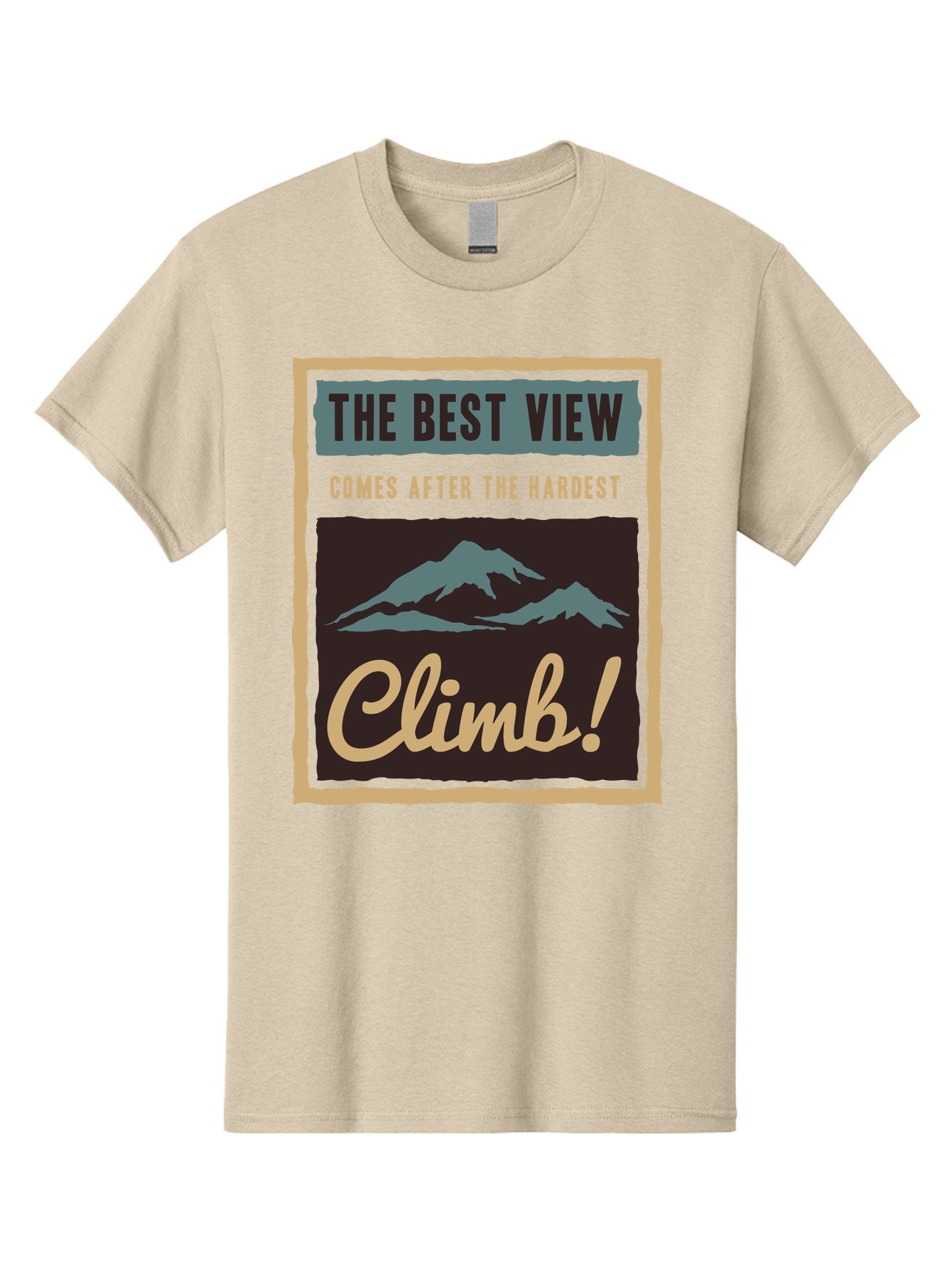 The Hardest Climb Men'S Graphic Tee, 100% Cotton, Comfortable Casual Summer Wear, Machine Washable, Mountain Climber Motivation, Inspirational Quotes, Outdoor Adventure, Peak Experience, Challenging Journey, Perseverance, Adventure Seeker Aae710 6