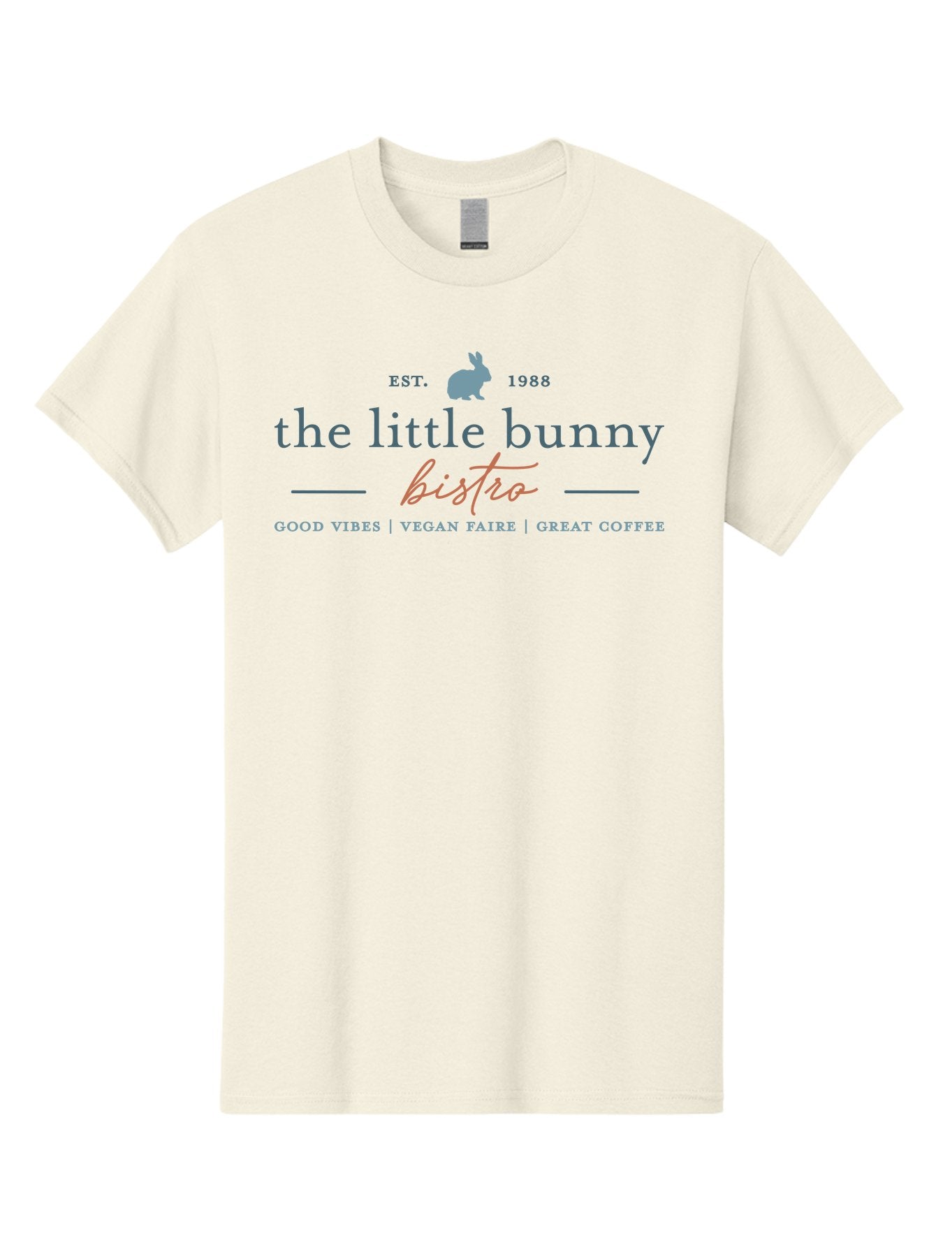 The Little Bunny Bistro Men'S Graphic Tee, 100% Cotton, Comfortable Casual Summer Wear, Machine Washable, Casual Dining, Breakfast, Great Coffee, The Little Bunny Bistro, Est 1988, Bistro Experience, Family Restaurant Aae713 13