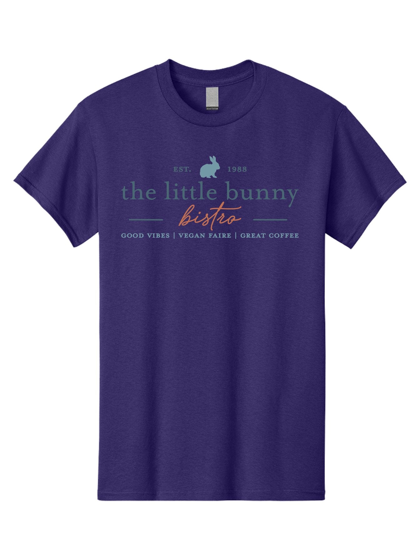 The Little Bunny Bistro Men'S Graphic Tee, 100% Cotton, Comfortable Casual Summer Wear, Machine Washable, Casual Dining, Breakfast, Great Coffee, The Little Bunny Bistro, Est 1988, Bistro Experience, Family Restaurant Aae713 11