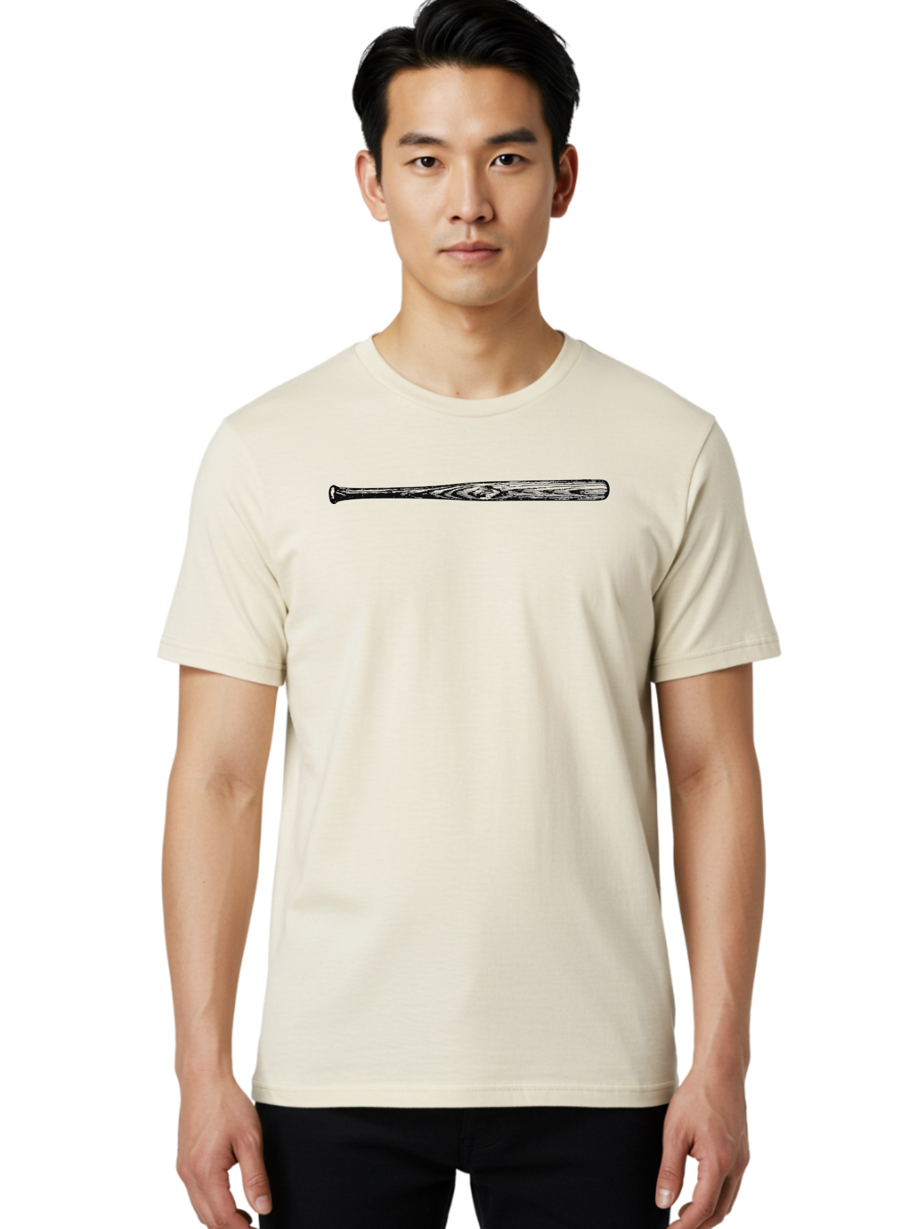 The Lumber King Men'S Graphic Tee, 100% Cotton, Comfortable Casual Summer Wear, Machine Washable, Baseball Bat, Sports Equipment, Wooden Bat, Baseball Gear, Athletic Equipment, Sports Accessories, Baseball Sports Aae715
