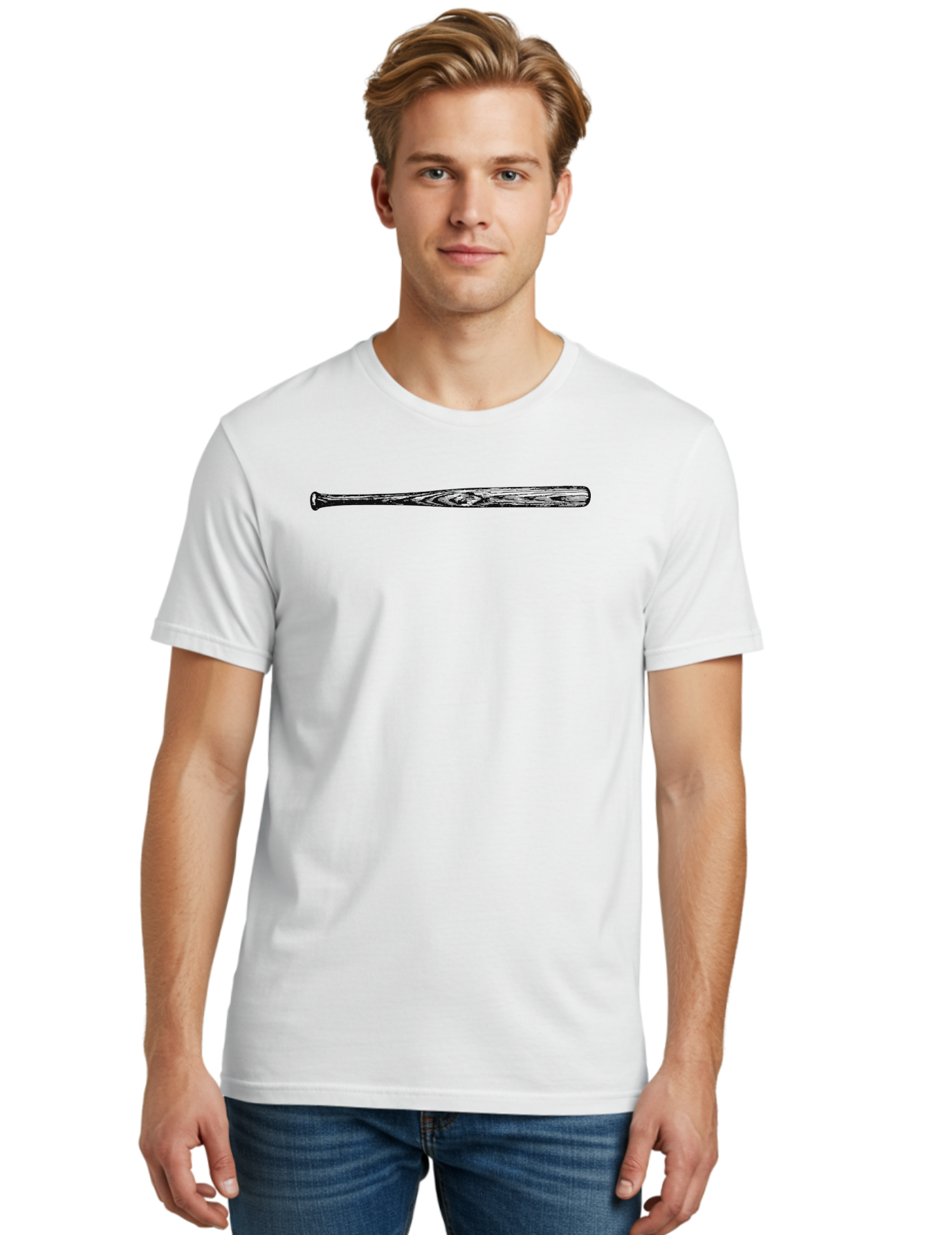 The Lumber King Men'S Graphic Tee, 100% Cotton, Comfortable Casual Summer Wear, Machine Washable, Baseball Bat, Sports Equipment, Wooden Bat, Baseball Gear, Athletic Equipment, Sports Accessories, Baseball Sports Aae715 24