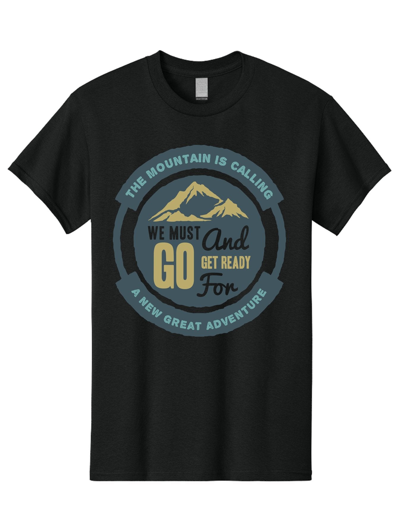 The Mountain Is Calling Men'S Graphic Tee, 100% Cotton, Comfortable Casual Summer Wear, Machine Washable, Mountain Adventure, Outdoor Enthusiasts, Adventure Seekers, Travel Inspiration, Motivational Quote, Hiking Trails, Exploration, Aae717 14