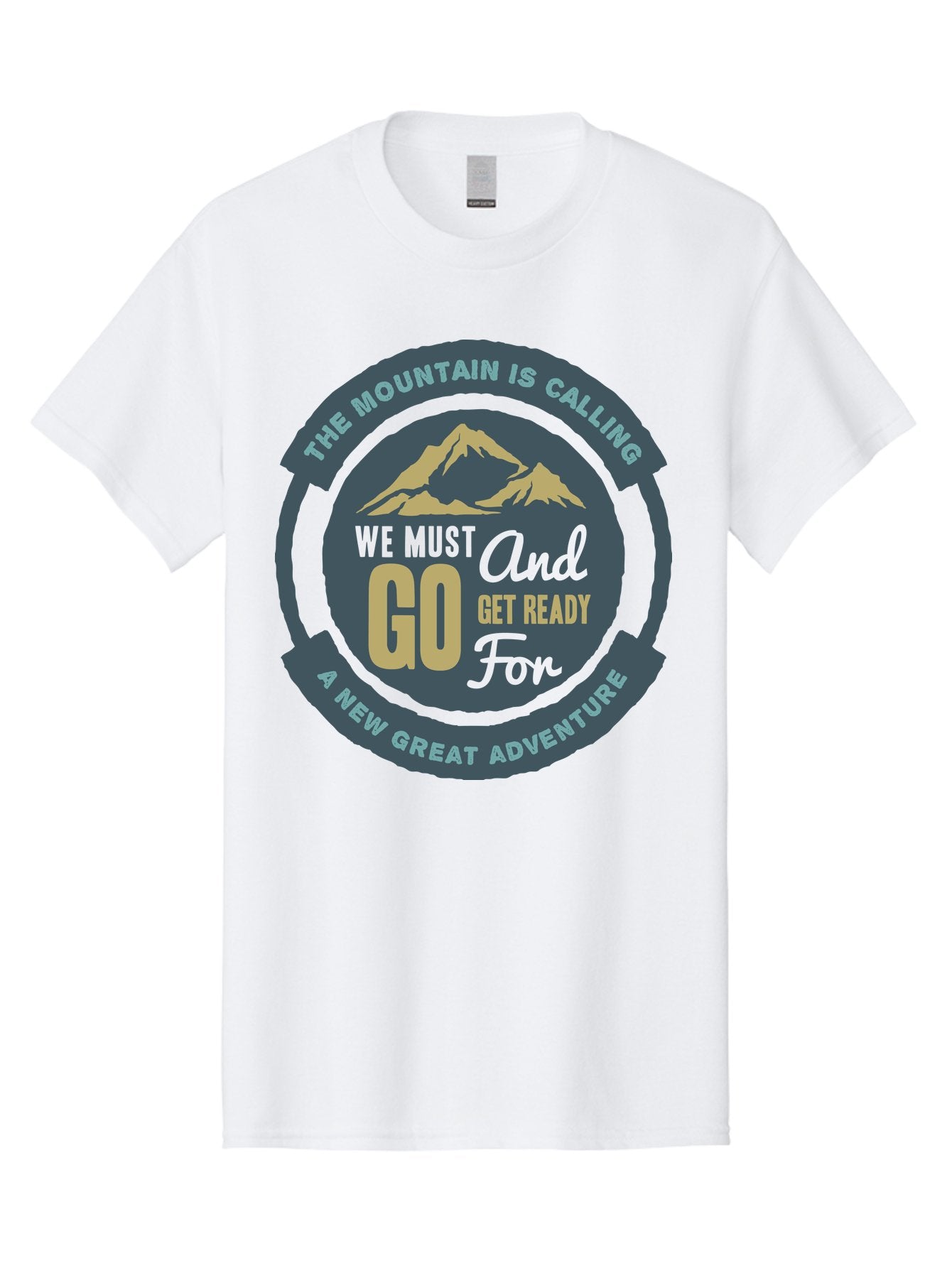 The Mountain Is Calling Men'S Graphic Tee, 100% Cotton, Comfortable Casual Summer Wear, Machine Washable, Mountain Adventure, Outdoor Enthusiasts, Adventure Seekers, Travel Inspiration, Motivational Quote, Hiking Trails, Exploration, Aae717 6