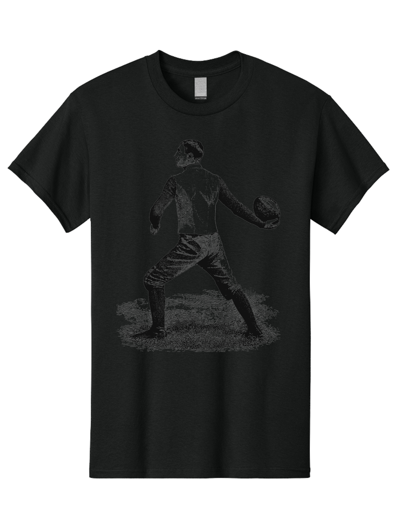 The Original Quarterback Men'S Graphic Tee, 100% Cotton, Comfortable Casual Summer Wear, Machine Washable, Rugby Player In Action, Athlete In Motion, Sports Illustration, Vintage Style, Rugby Ball, Dynamic Pose, Energetic Movement, Aae718 15