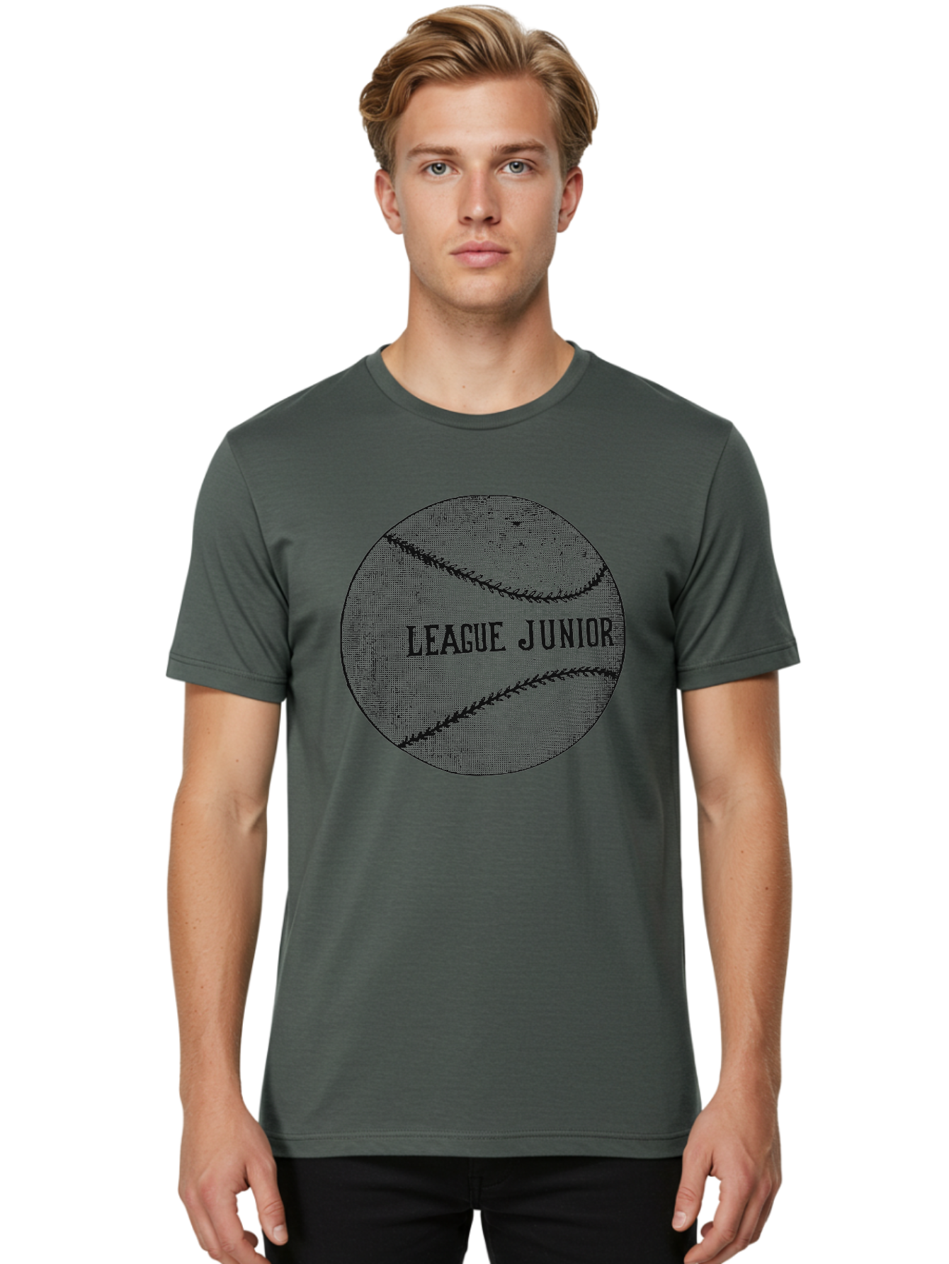 The Starter Ball Men'S Graphic Tee, 100% Cotton, Comfortable Casual Summer Wear, Machine Washable, Baseball, Youth Sports, League Junior, Junior Baseball, Sports Logo, Team Spirit, Baseball Stitching, Youth League Aae721 26