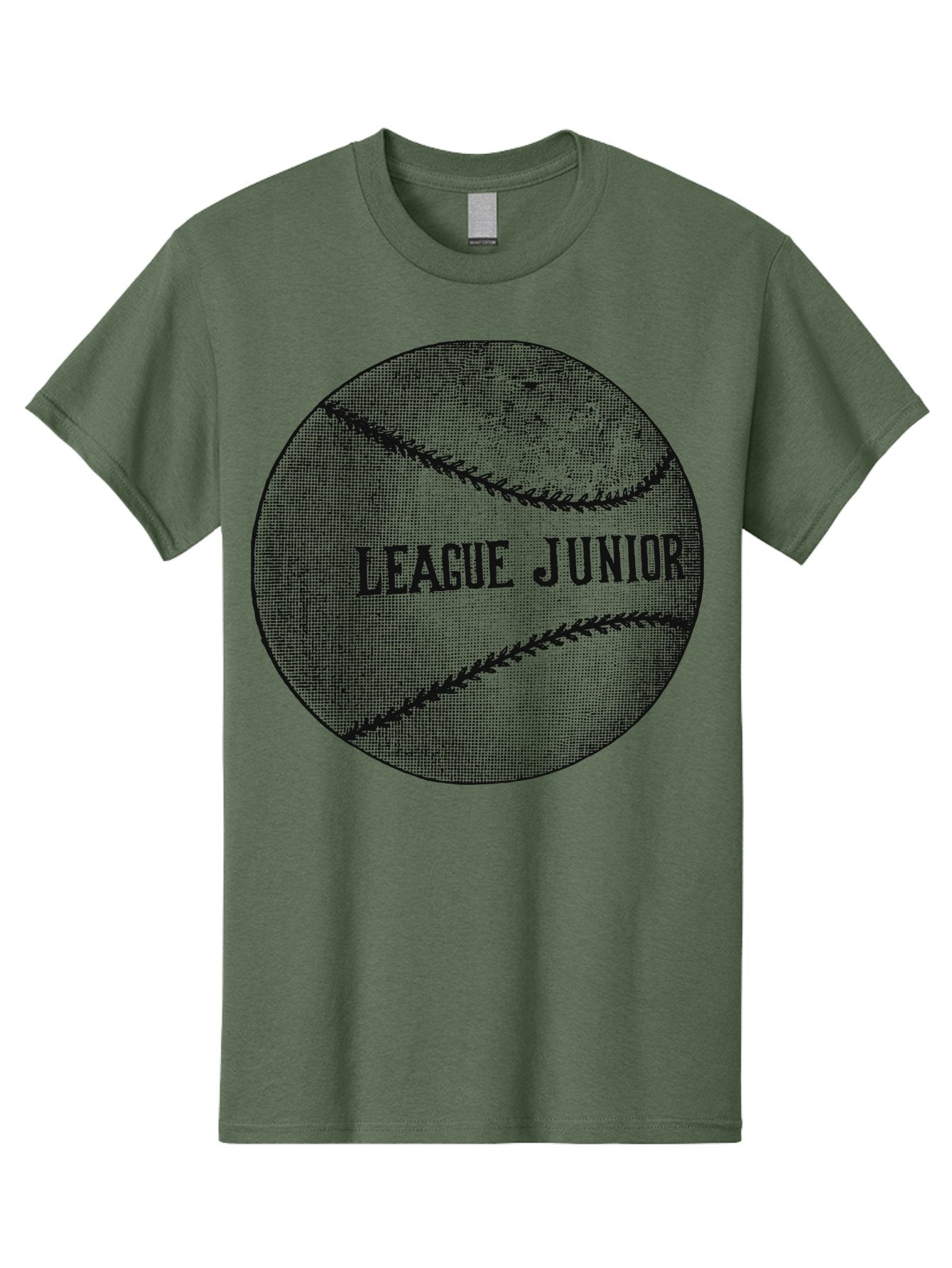 The Starter Ball Men'S Graphic Tee, 100% Cotton, Comfortable Casual Summer Wear, Machine Washable, Baseball, Youth Sports, League Junior, Junior Baseball, Sports Logo, Team Spirit, Baseball Stitching, Youth League Aae721