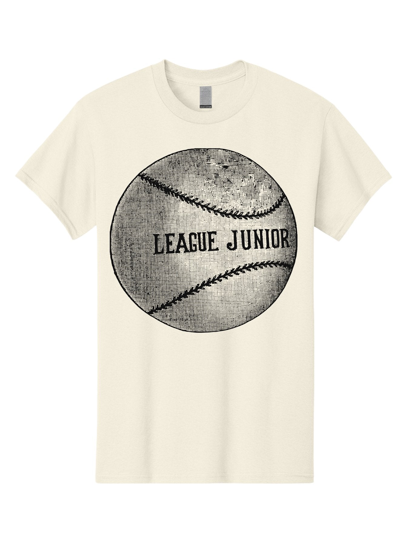 The Starter Ball Men'S Graphic Tee, 100% Cotton, Comfortable Casual Summer Wear, Machine Washable, Baseball, Youth Sports, League Junior, Junior Baseball, Sports Logo, Team Spirit, Baseball Stitching, Youth League Aae721