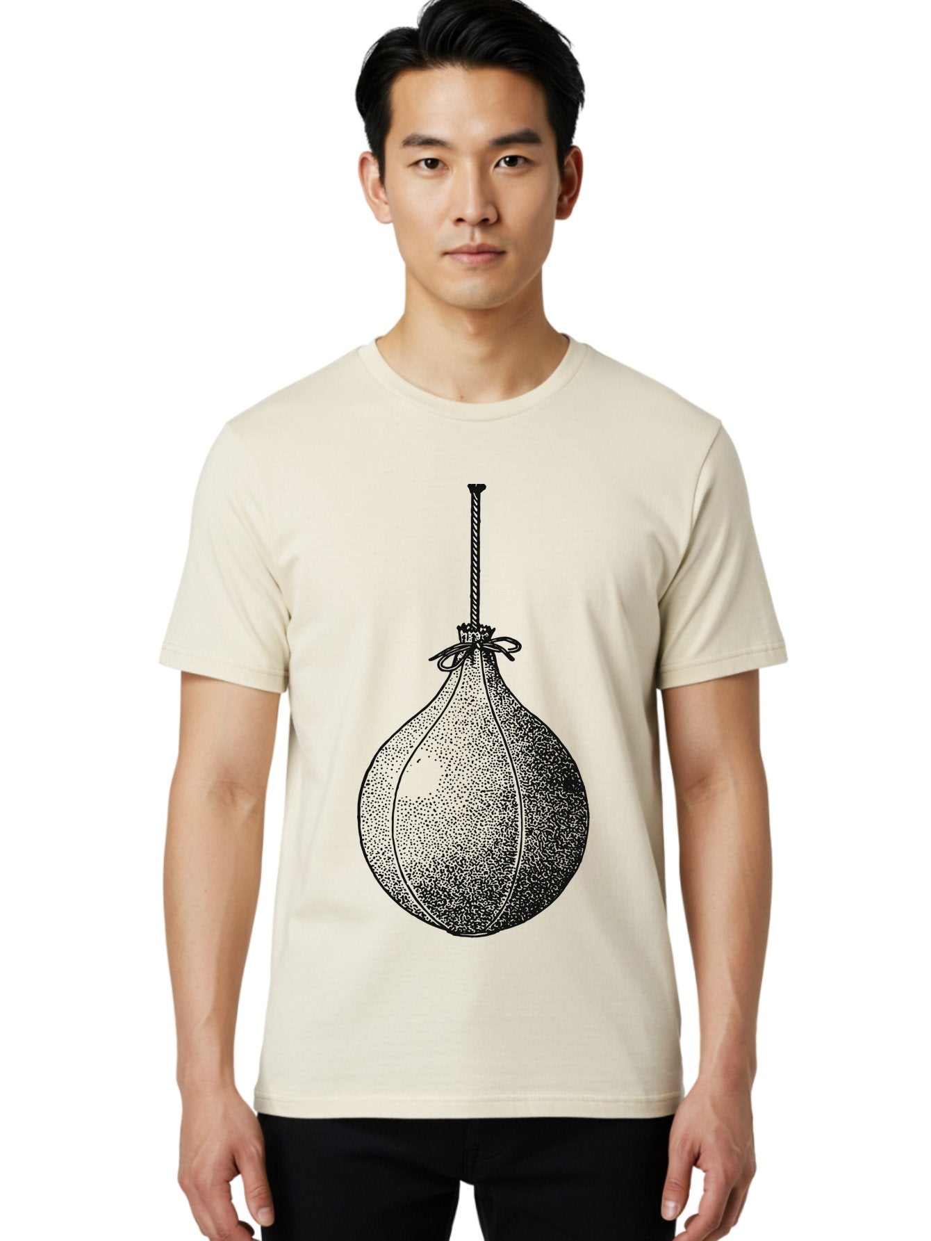 The Swinging Legacy Men'S Graphic Tee, 100% Cotton, Comfortable Casual Summer Wear, Machine Washable, Christmas Bauble, Hanging Ornament, Festive Decoration, Black Illustration, Stippled Art, Holiday Decor, Glass Ornament Aae723 21