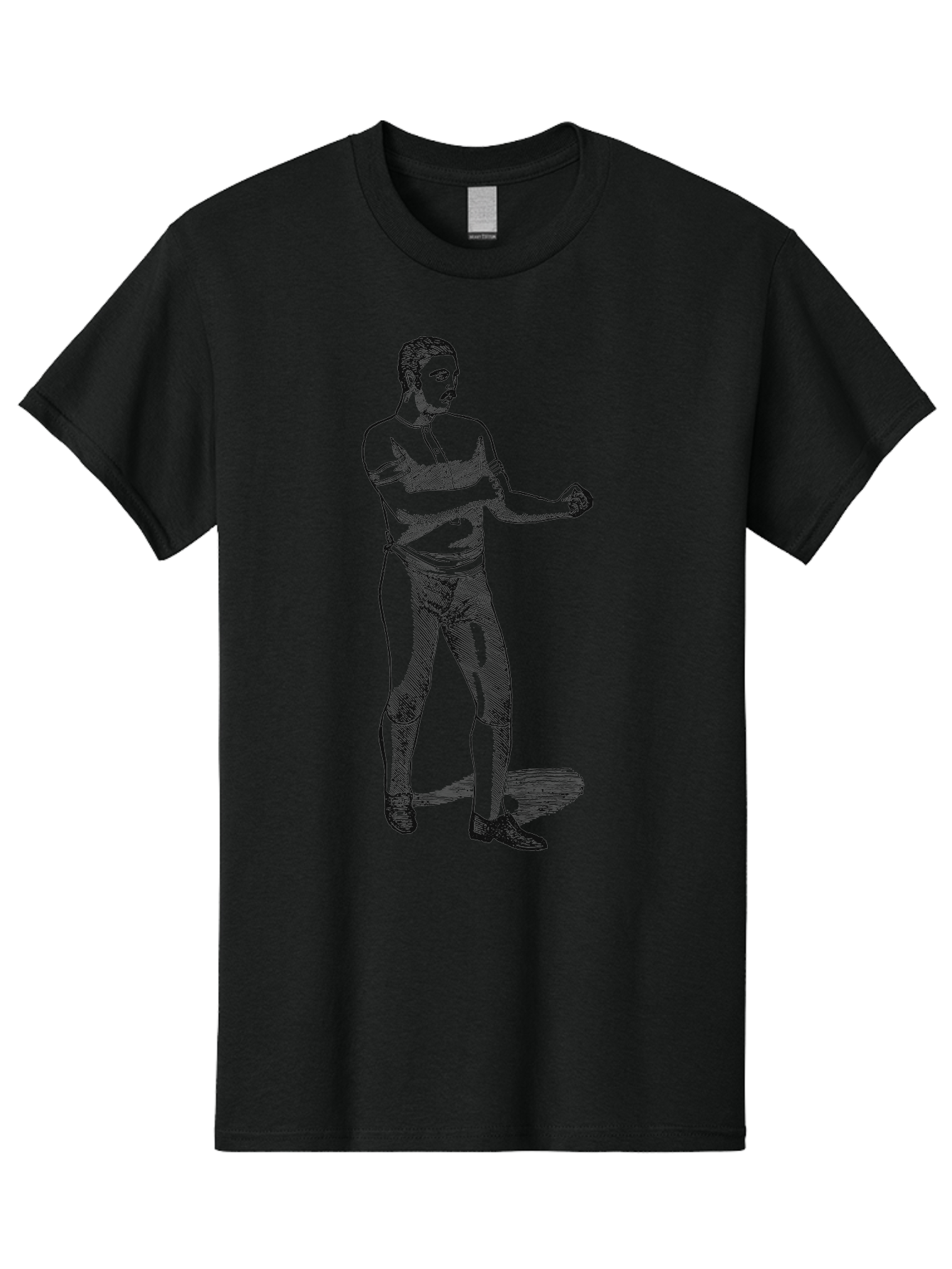 The Vintage Fighter Men'S Graphic Tee, 100% Cotton, Comfortable Casual Summer Wear, Machine Washable, Boxing Stance, Pugilist, Fighter, Boxing Gloves, Combat Sports, Martial Arts, Athletic Pose, Fighting Stance Aae724 25