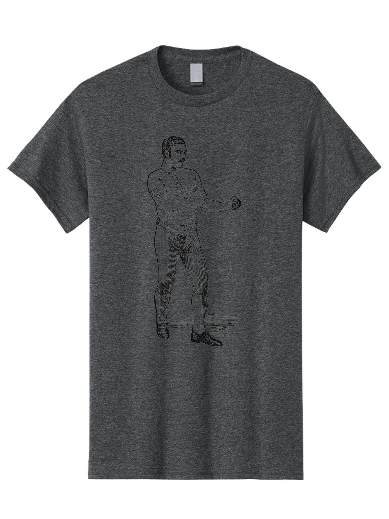 The Vintage Fighter Men'S Graphic Tee, 100% Cotton, Comfortable Casual Summer Wear, Machine Washable, Boxing Stance, Pugilist, Fighter, Boxing Gloves, Combat Sports, Martial Arts, Athletic Pose, Fighting Stance Aae724 21